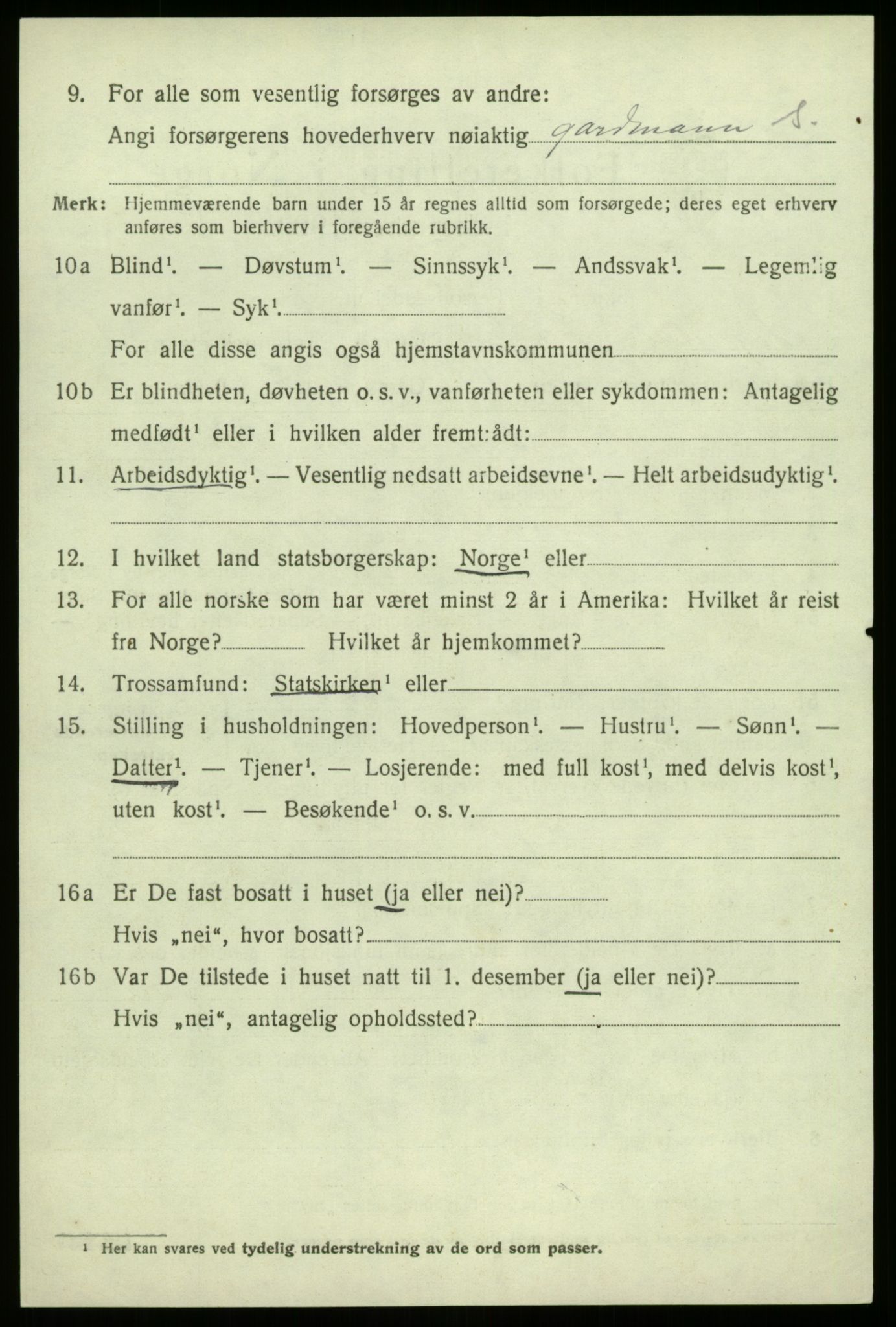 SAB, 1920 census for Sogndal, 1920, p. 2948