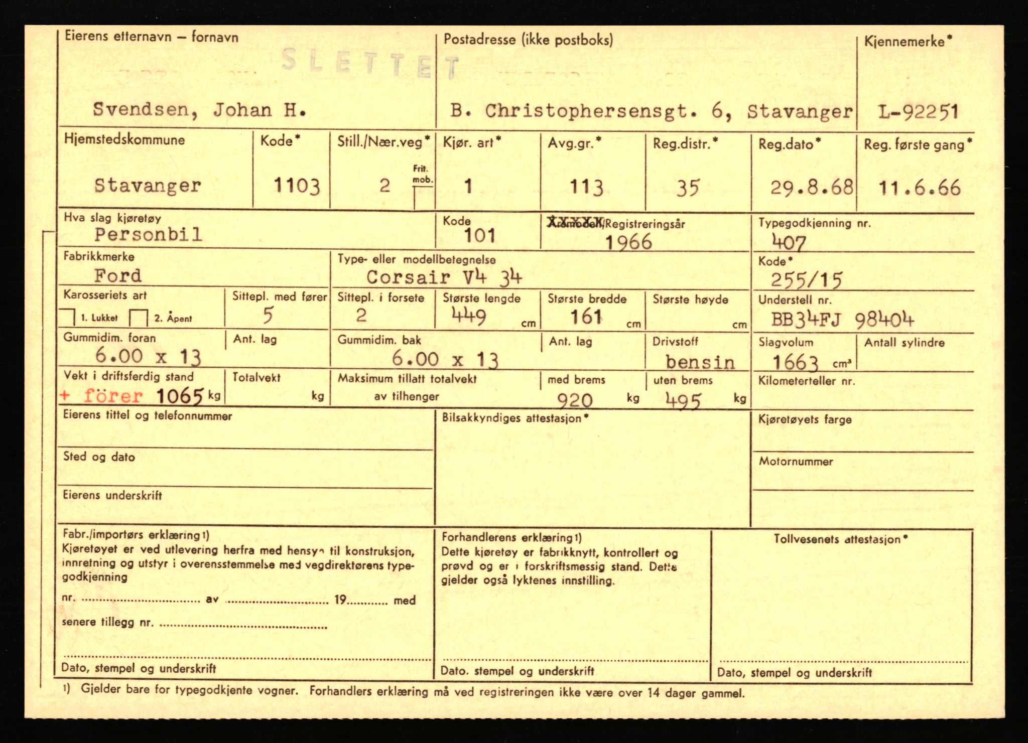 Stavanger trafikkstasjon, AV/SAST-A-101942/0/F/L0075: L-88800 - L-92499, 1930-1971, p. 2250