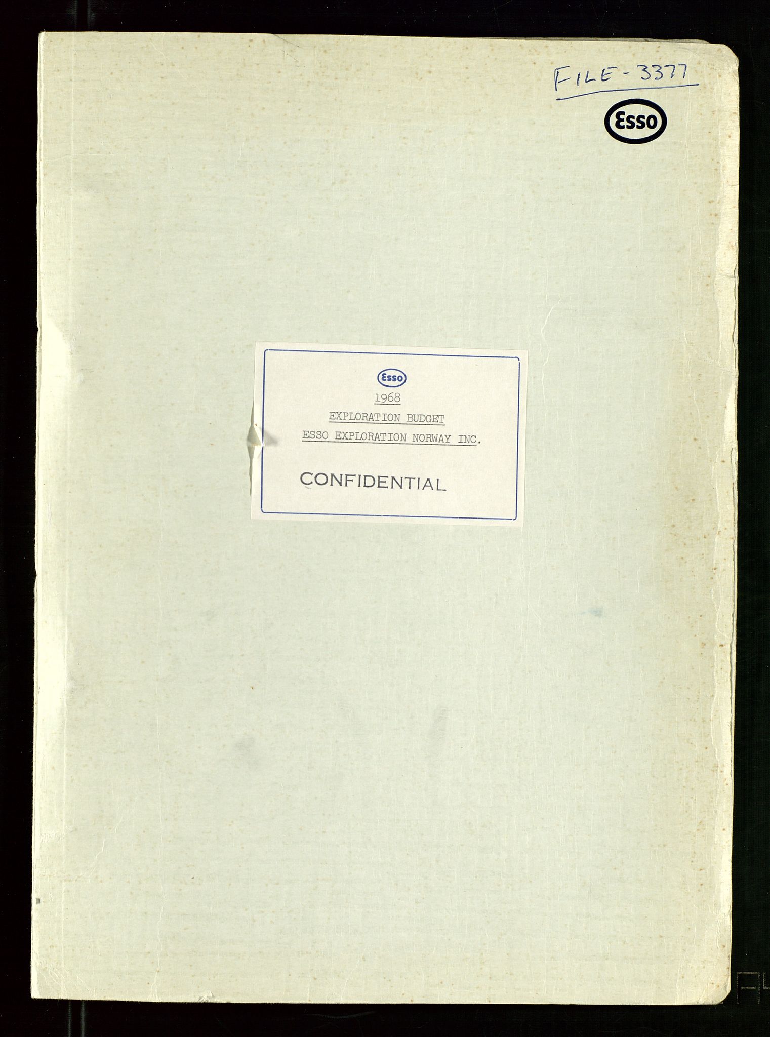 Pa 1512 - Esso Exploration and Production Norway Inc., AV/SAST-A-101917/E/Ea/L0027: Budsjett, 1966-1979, p. 320