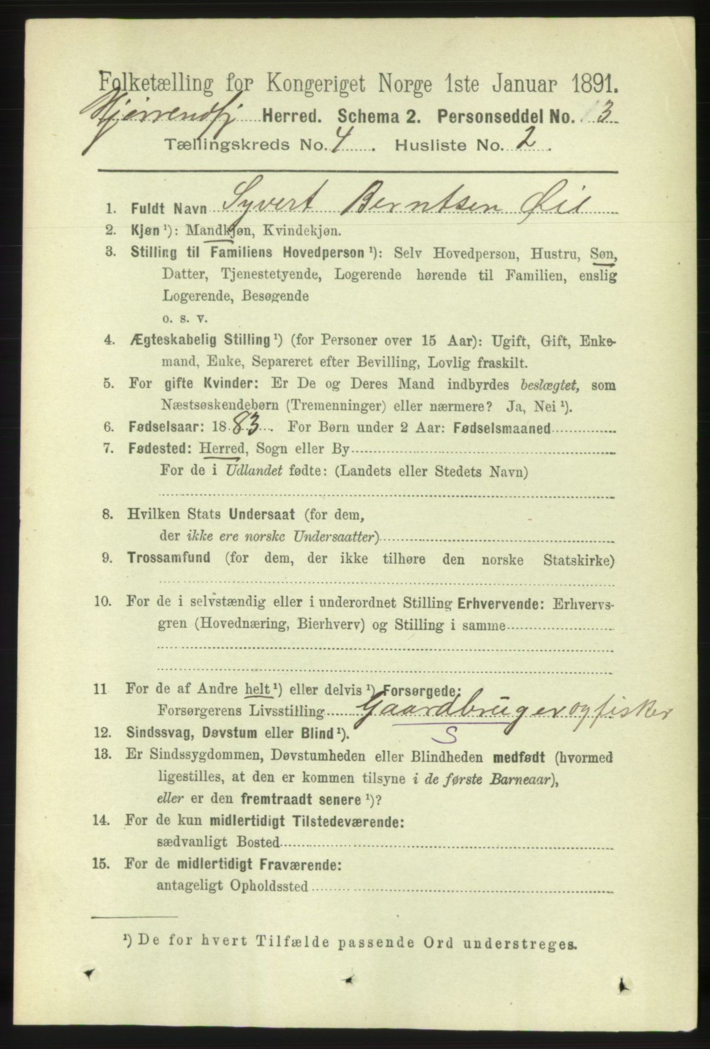 RA, 1891 census for 1522 Hjørundfjord, 1891, p. 679