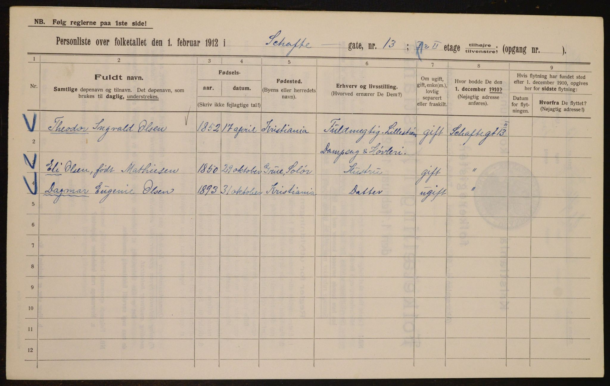 OBA, Municipal Census 1912 for Kristiania, 1912, p. 89668