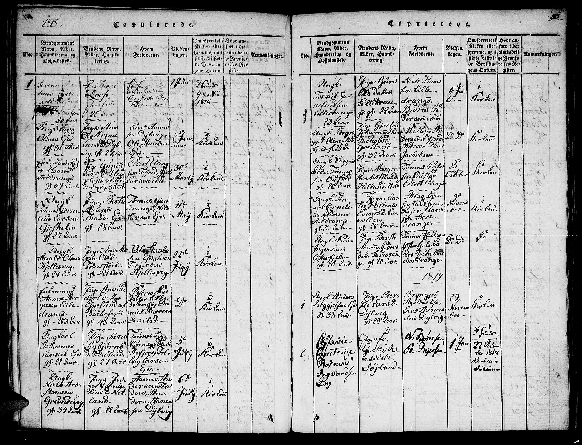 Flekkefjord sokneprestkontor, SAK/1111-0012/F/Fa/Fac/L0002: Parish register (official) no. A 2, 1815-1826, p. 195