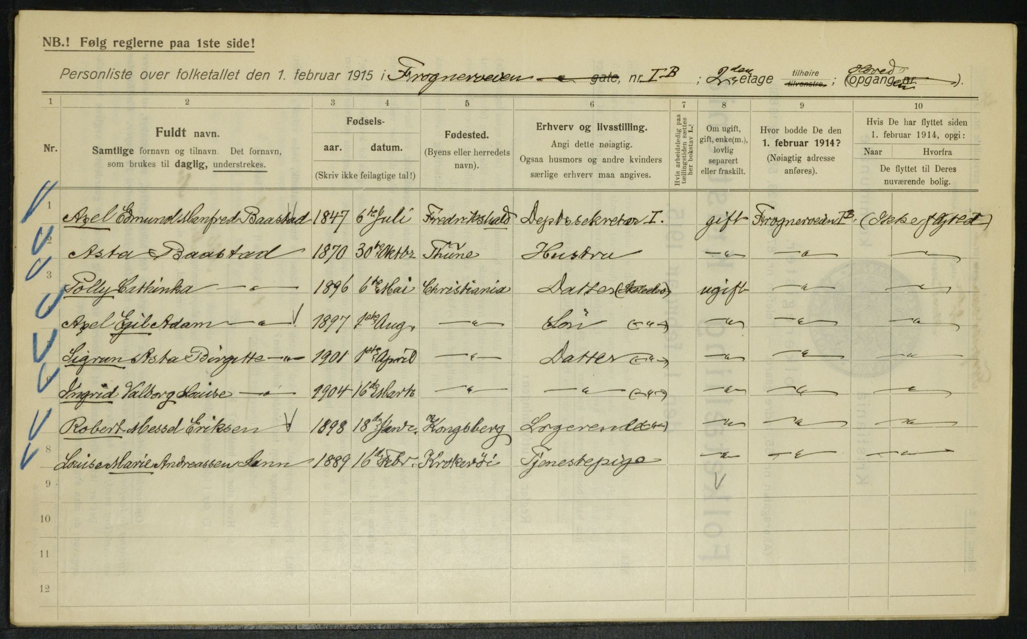 OBA, Municipal Census 1915 for Kristiania, 1915, p. 26795