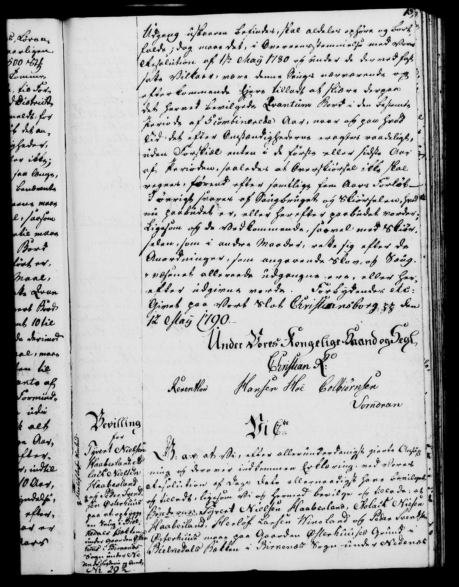 Rentekammeret, Kammerkanselliet, AV/RA-EA-3111/G/Gg/Gga/L0015: Norsk ekspedisjonsprotokoll med register (merket RK 53.15), 1790-1791, p. 13