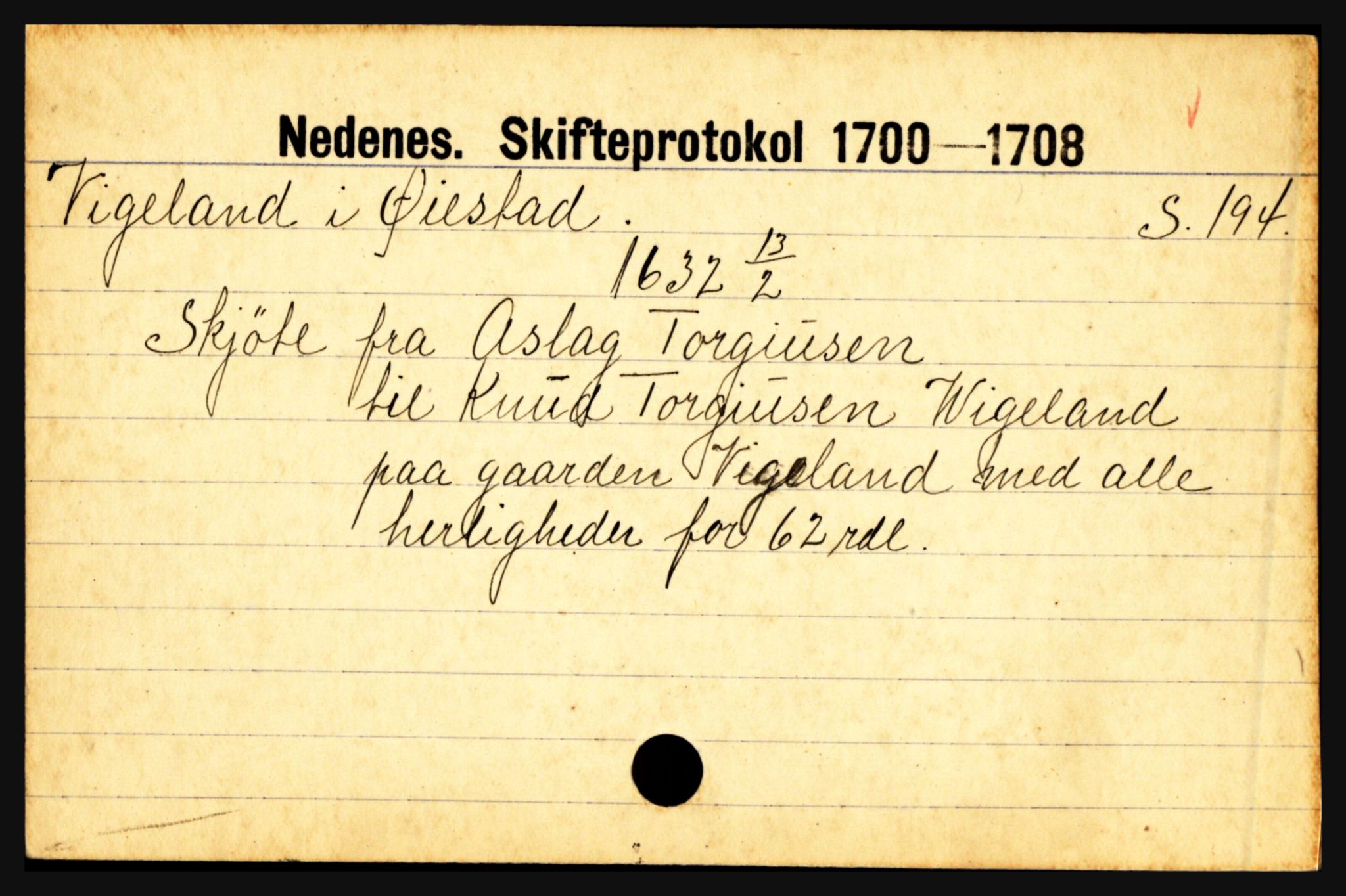 Nedenes sorenskriveri før 1824, AV/SAK-1221-0007/H, p. 33107