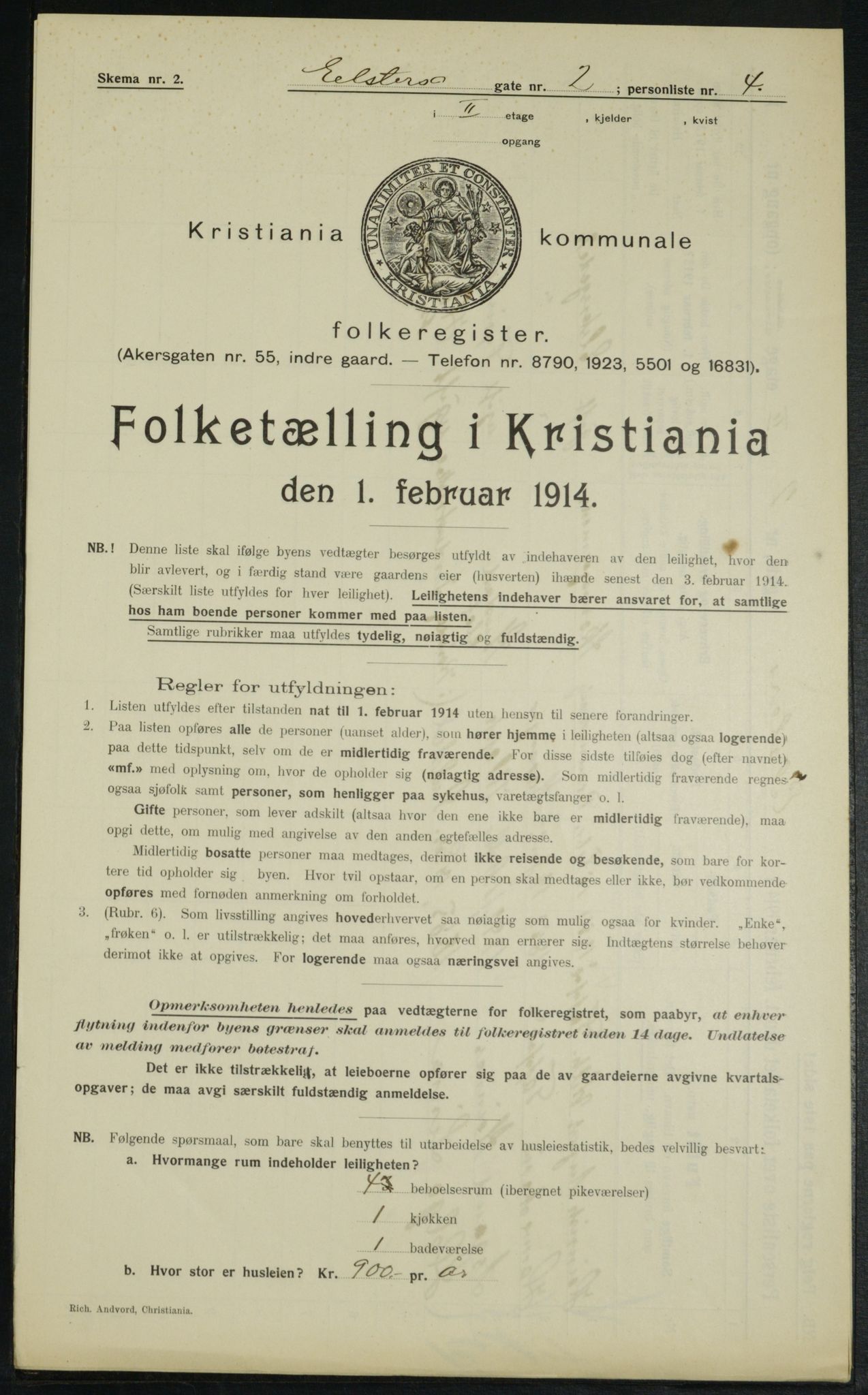 OBA, Municipal Census 1914 for Kristiania, 1914, p. 21041