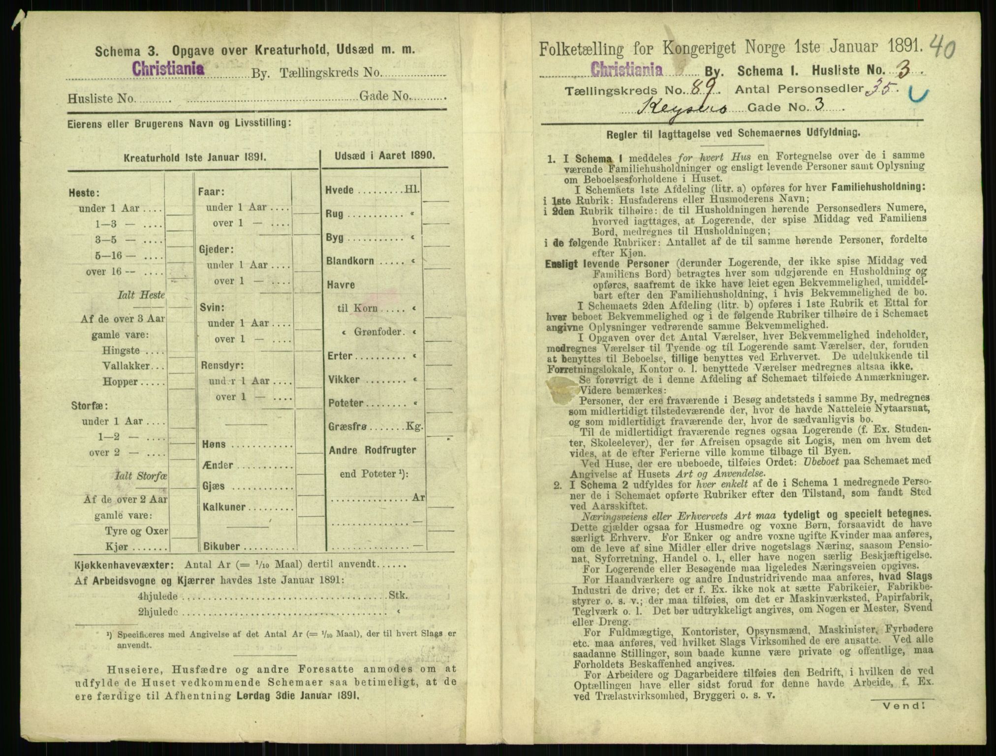 RA, 1891 census for 0301 Kristiania, 1891, p. 43883