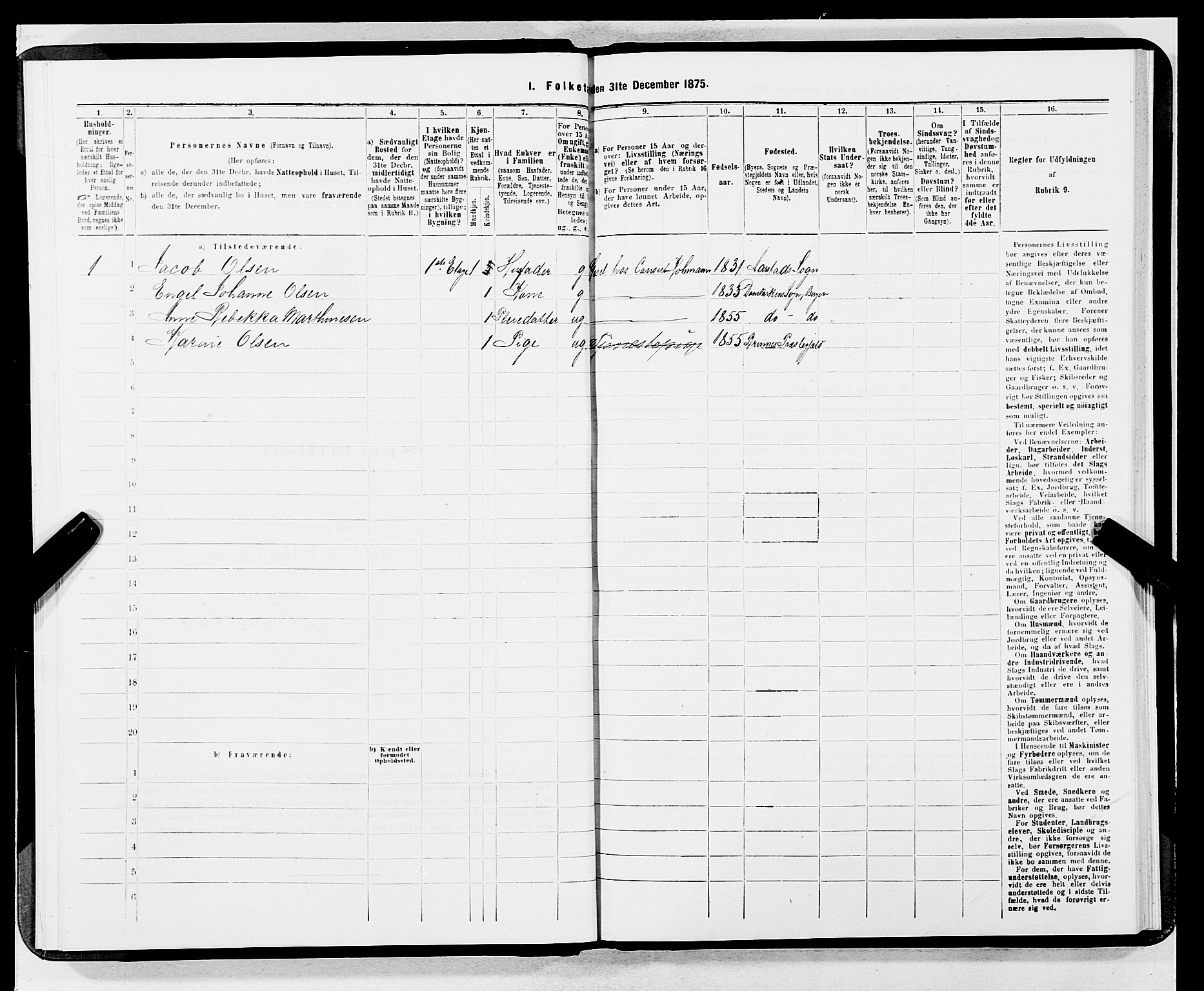 SAB, 1875 census for 1301 Bergen, 1875, p. 1355