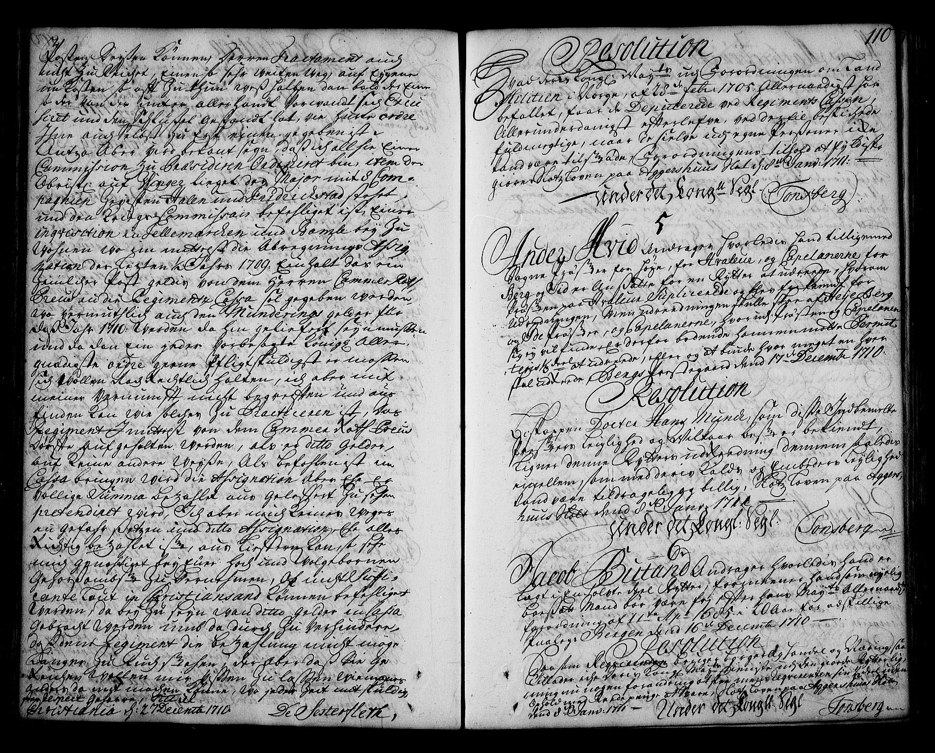 Stattholderembetet 1572-1771, AV/RA-EA-2870/Ag/L0002: Supplikasjons- og resolusjonsprotokoll, 1710-1714, p. 109b-110a