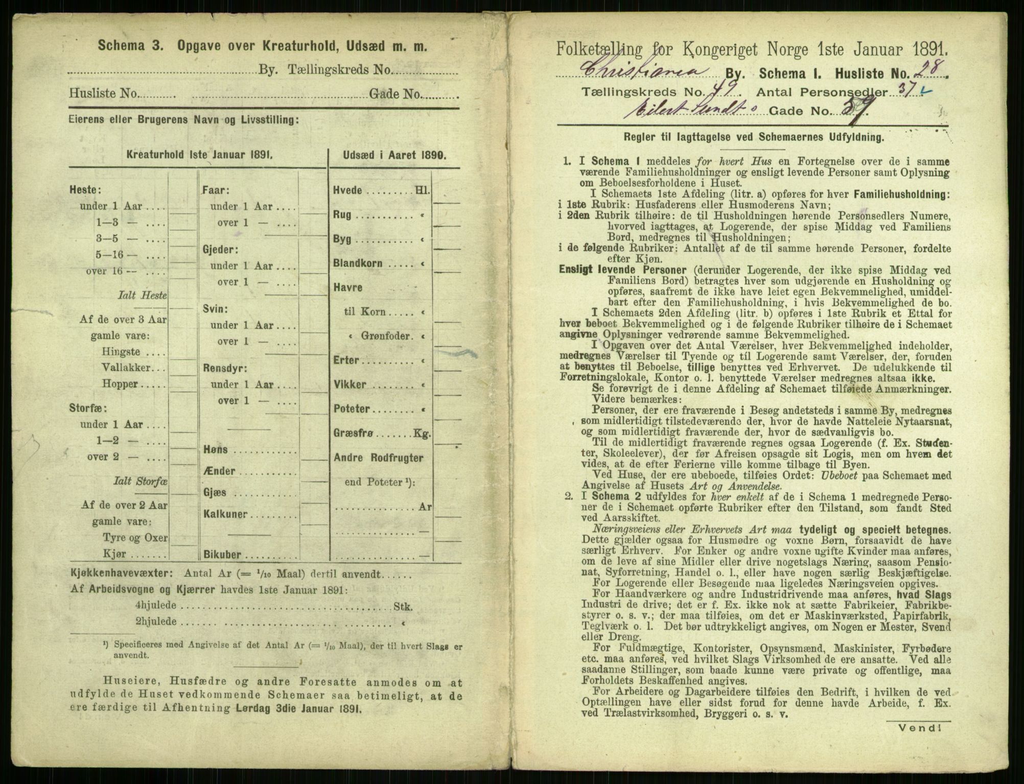 RA, 1891 census for 0301 Kristiania, 1891, p. 28565