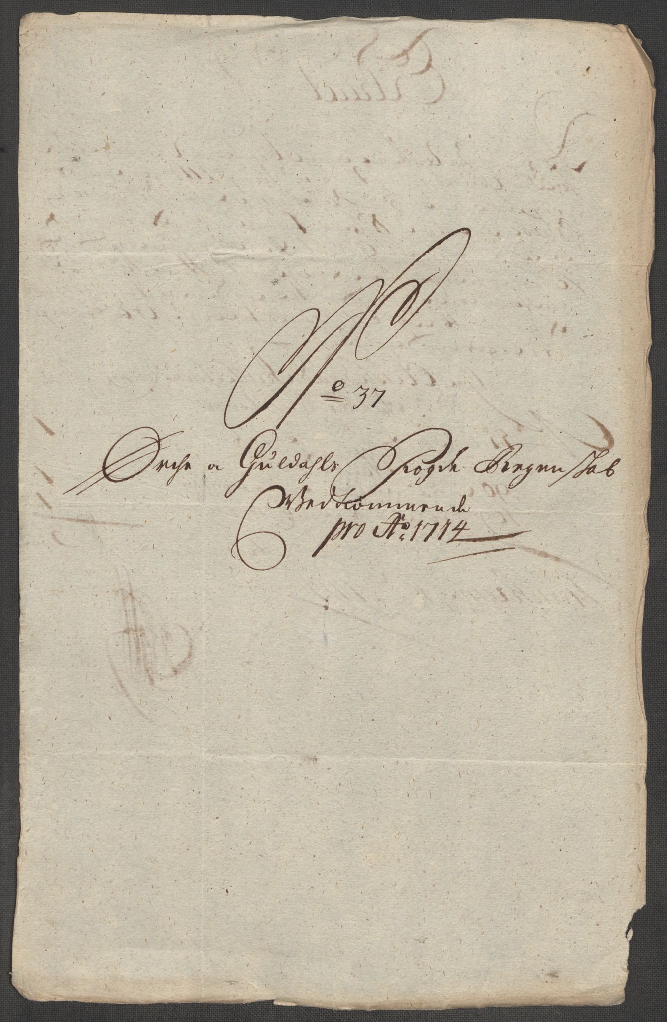 Rentekammeret inntil 1814, Reviderte regnskaper, Fogderegnskap, RA/EA-4092/R60/L3965: Fogderegnskap Orkdal og Gauldal, 1714, p. 325