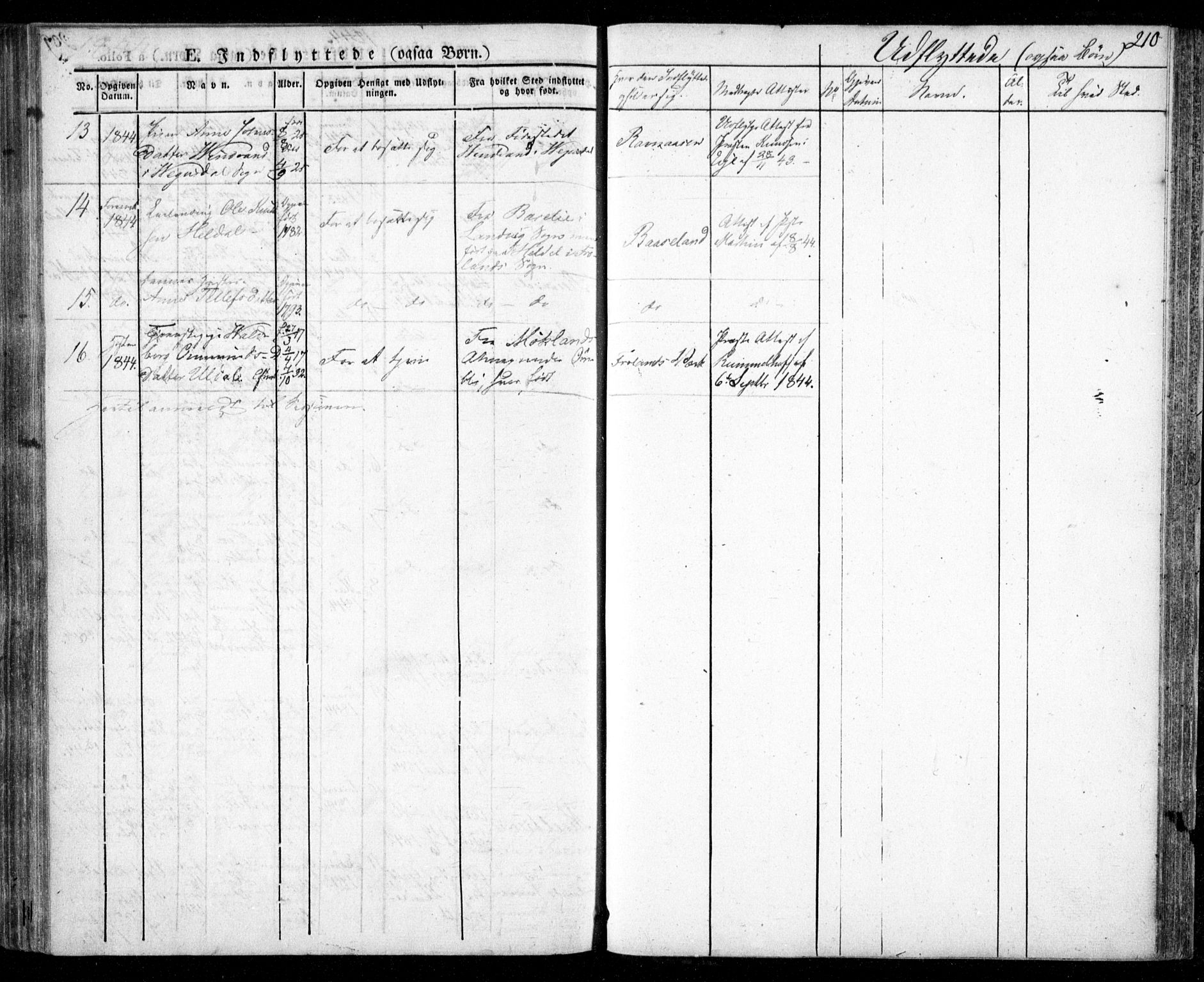 Froland sokneprestkontor, AV/SAK-1111-0013/F/Fa/L0001: Parish register (official) no. A 1, 1827-1844, p. 210