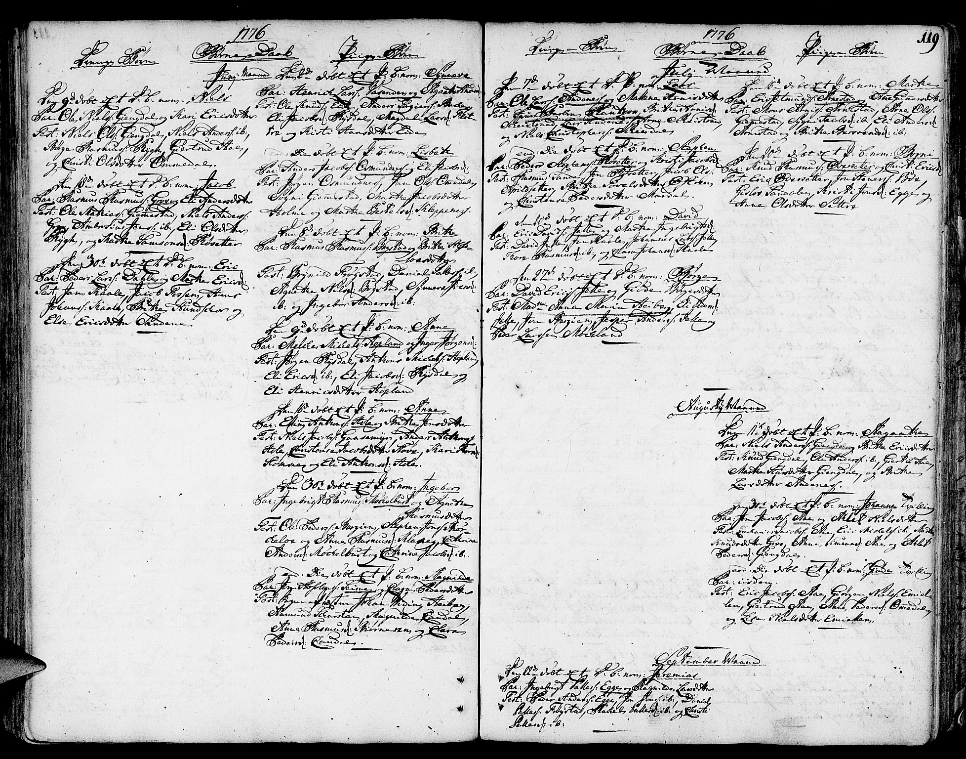 Gloppen sokneprestembete, SAB/A-80101/H/Haa/Haaa/L0004: Parish register (official) no. A 4, 1758-1784, p. 119
