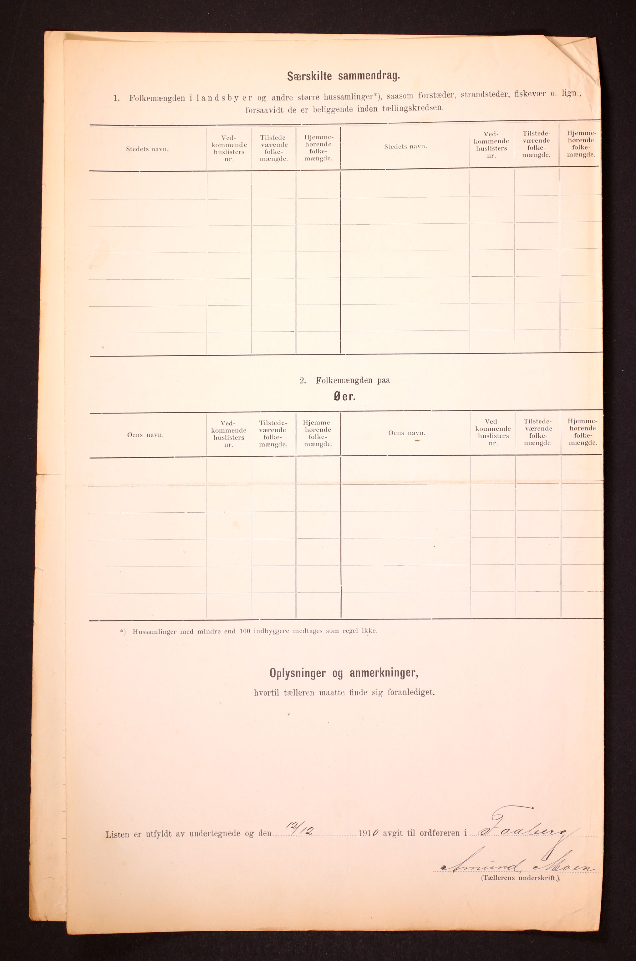 RA, 1910 census for Fåberg, 1910, p. 6