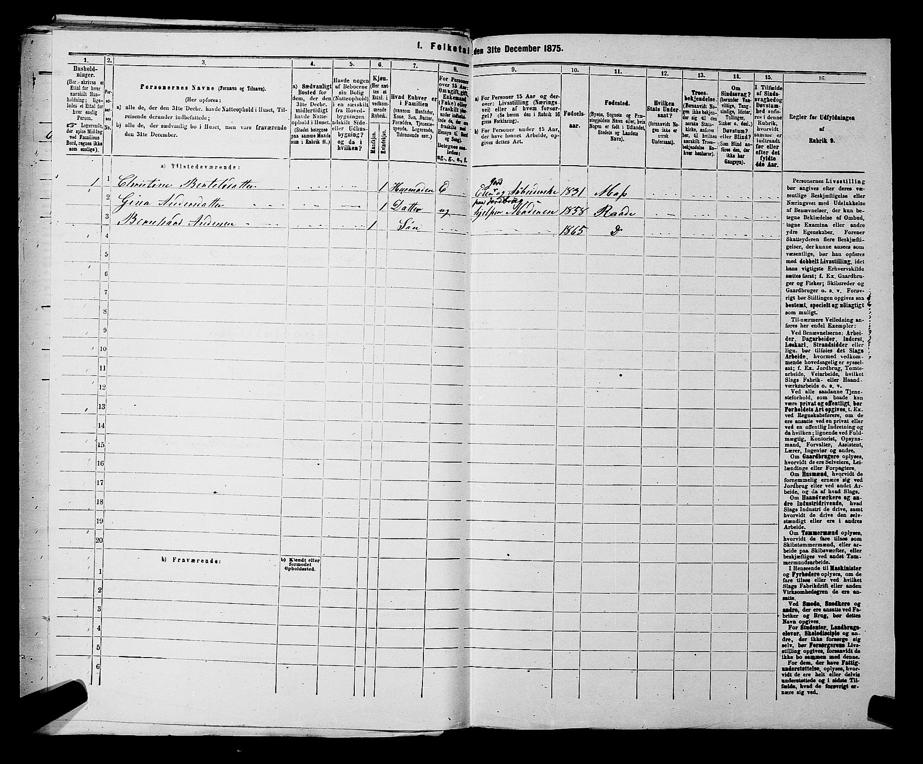 RA, 1875 census for 0135P Råde, 1875, p. 765