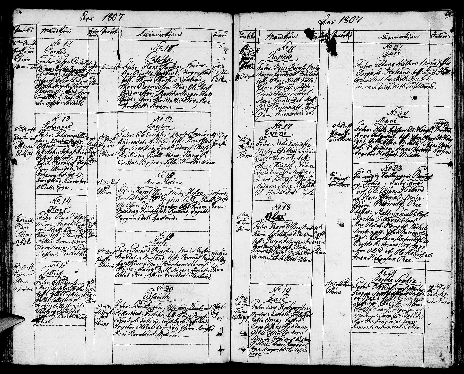 Lye sokneprestkontor, AV/SAST-A-101794/001/30BA/L0002: Parish register (official) no. A 2, 1799-1817, p. 60