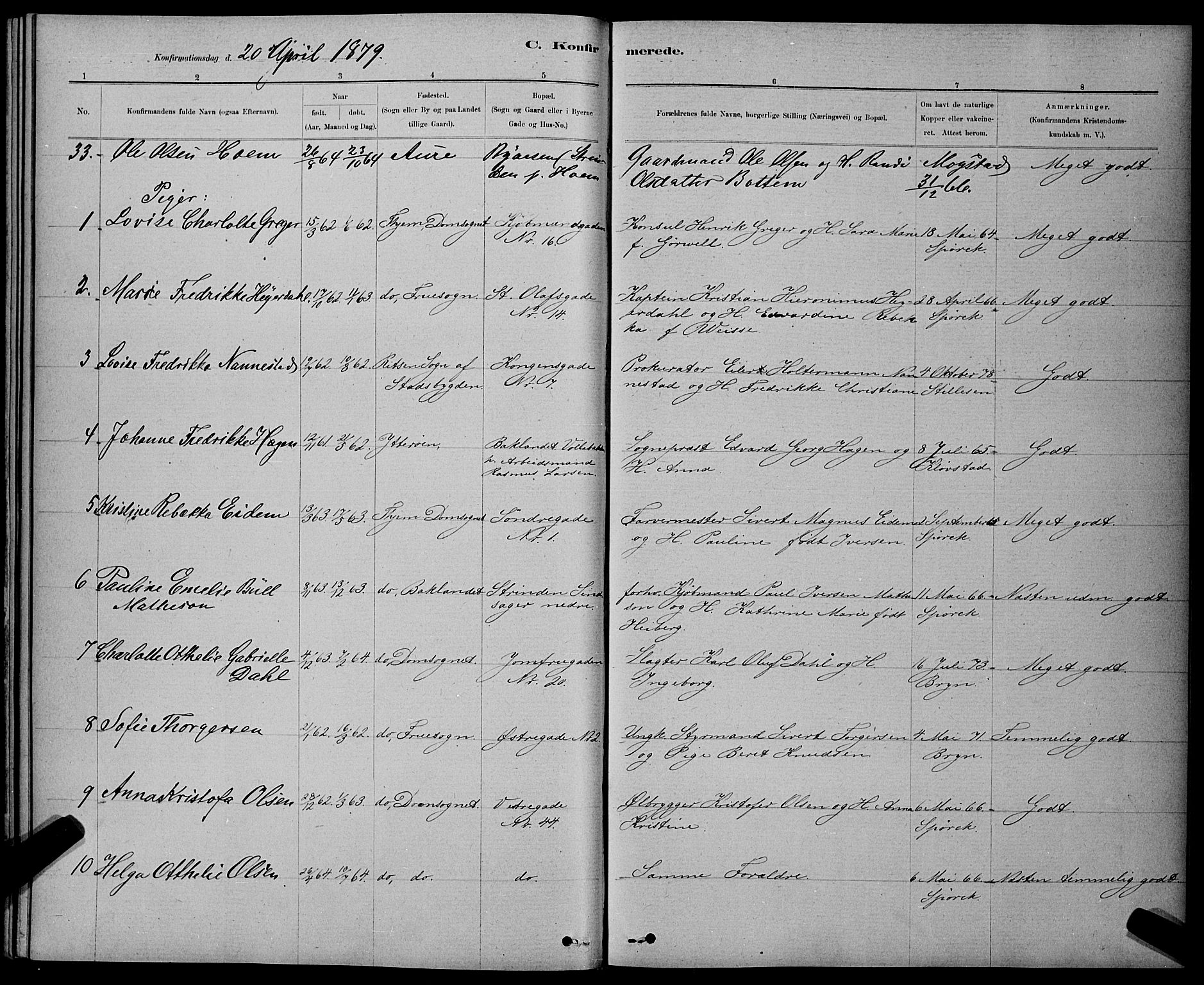 Ministerialprotokoller, klokkerbøker og fødselsregistre - Sør-Trøndelag, AV/SAT-A-1456/601/L0091: Parish register (copy) no. 601C09, 1878-1883