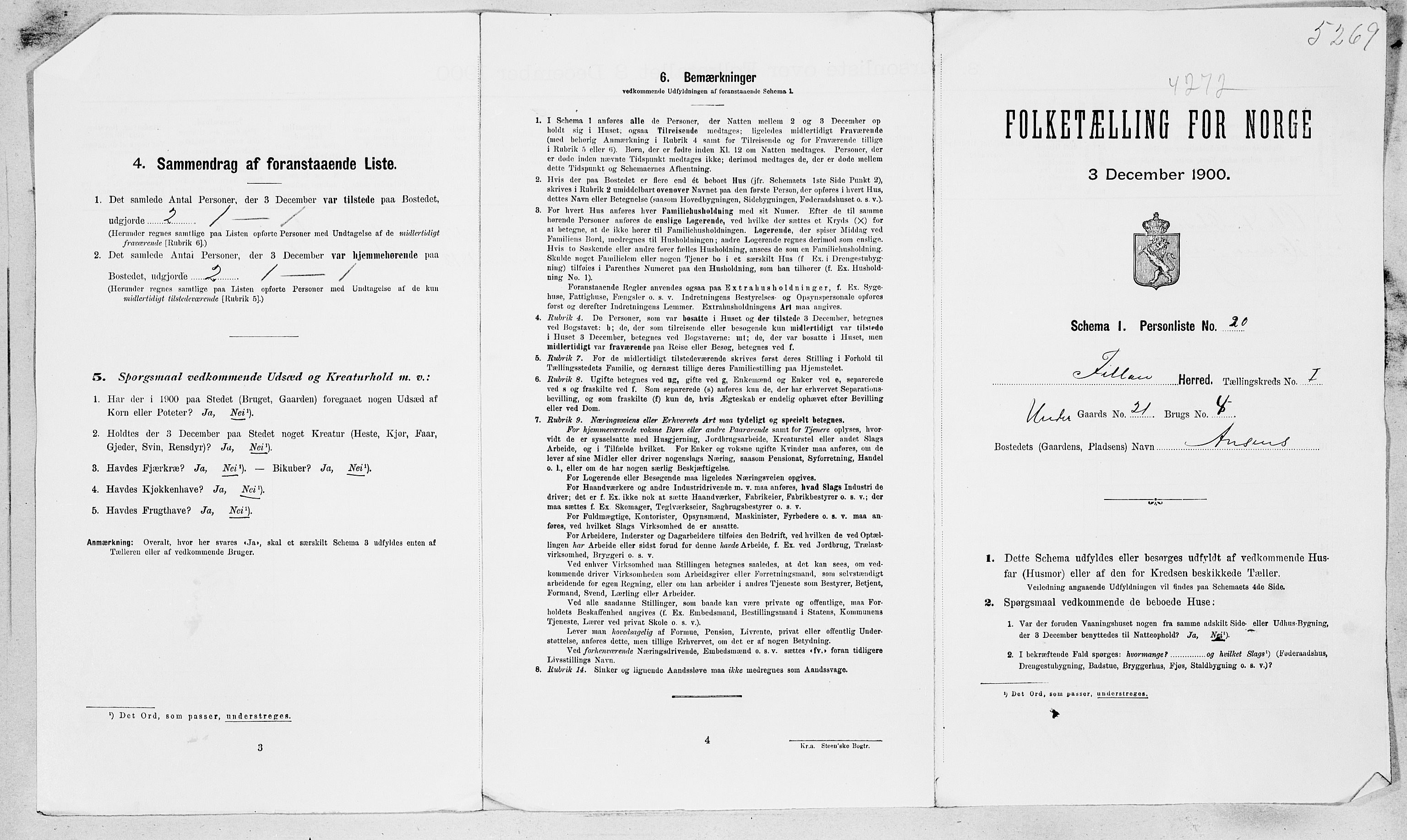 SAT, 1900 census for Fillan, 1900, p. 34