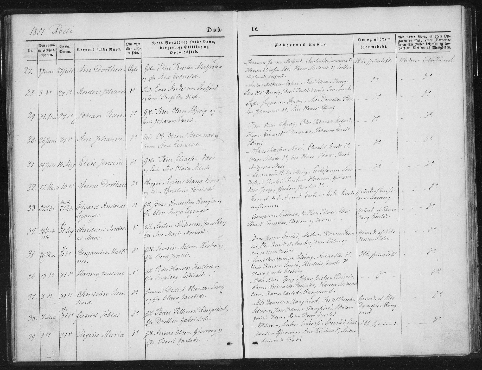 Ministerialprotokoller, klokkerbøker og fødselsregistre - Nordland, AV/SAT-A-1459/841/L0602: Parish register (official) no. 841A08 /1, 1845-1859, p. 23