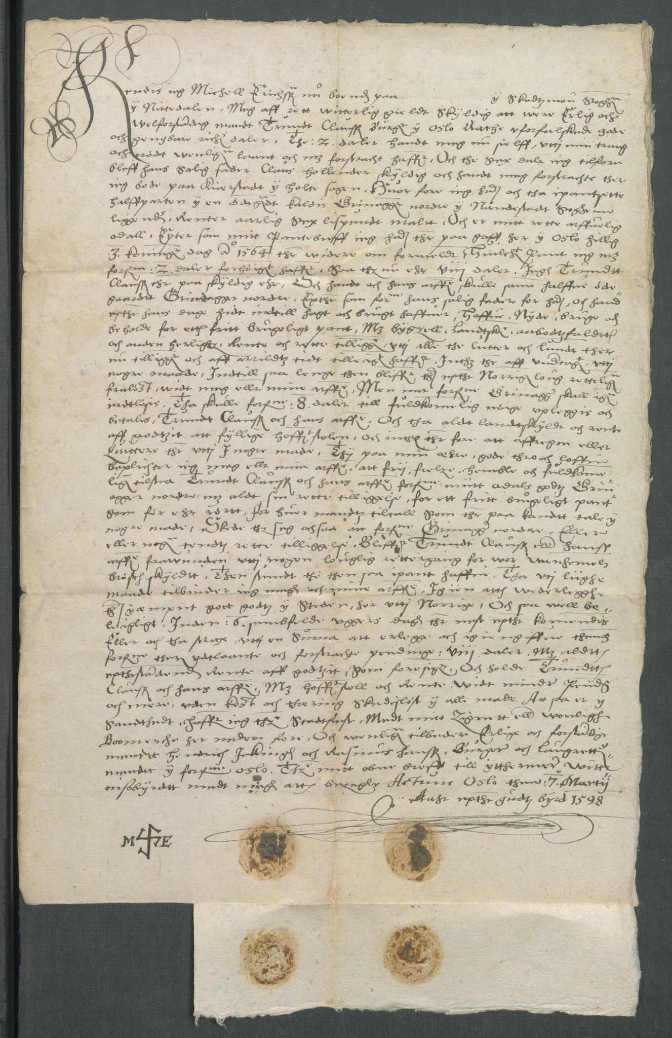 Riksarkivets diplomsamling, AV/RA-EA-5965/F02/L0105: Dokumenter, 1598, p. 16