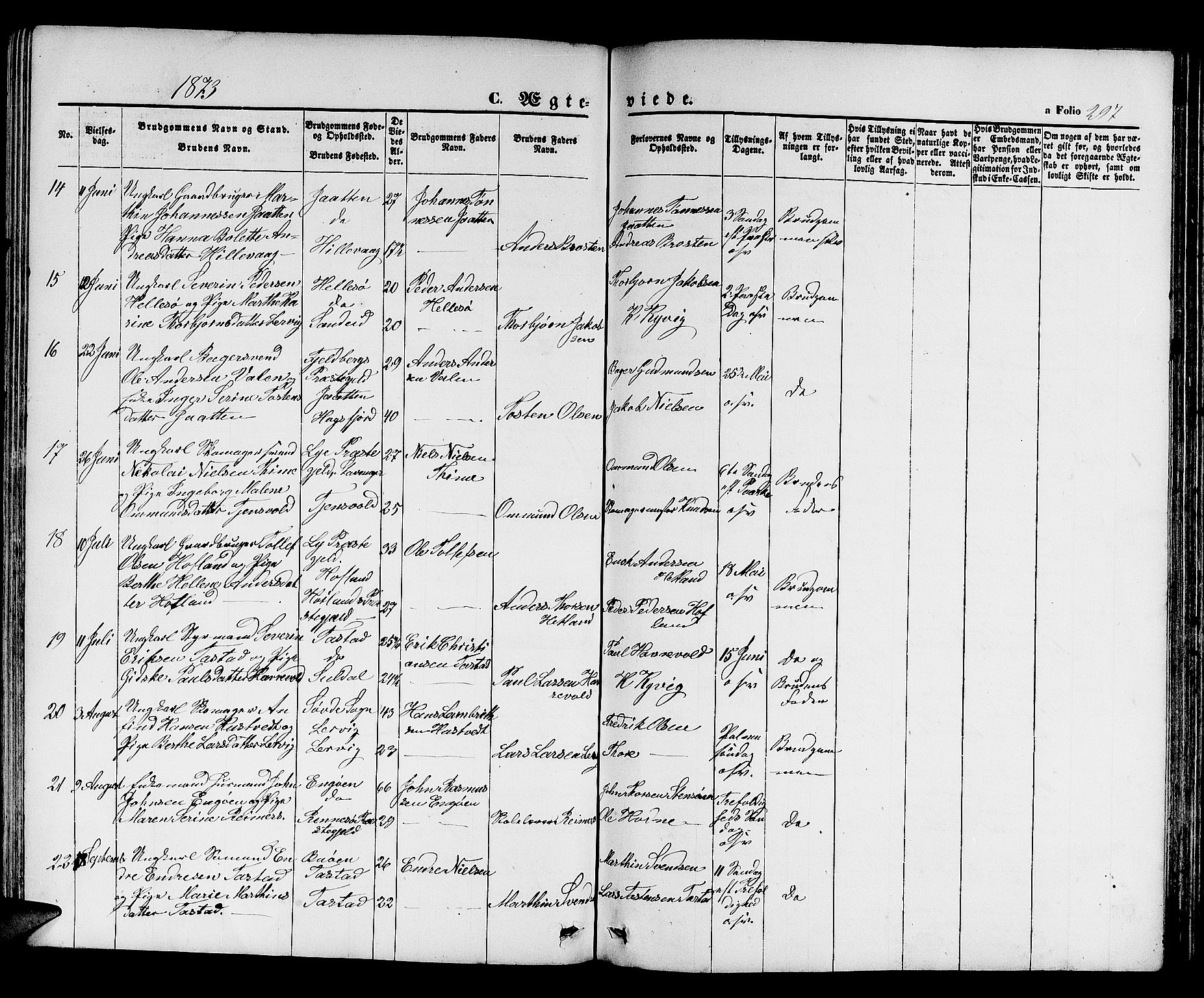 Hetland sokneprestkontor, SAST/A-101826/30/30BB/L0003: Parish register (copy) no. B 3, 1863-1877, p. 297