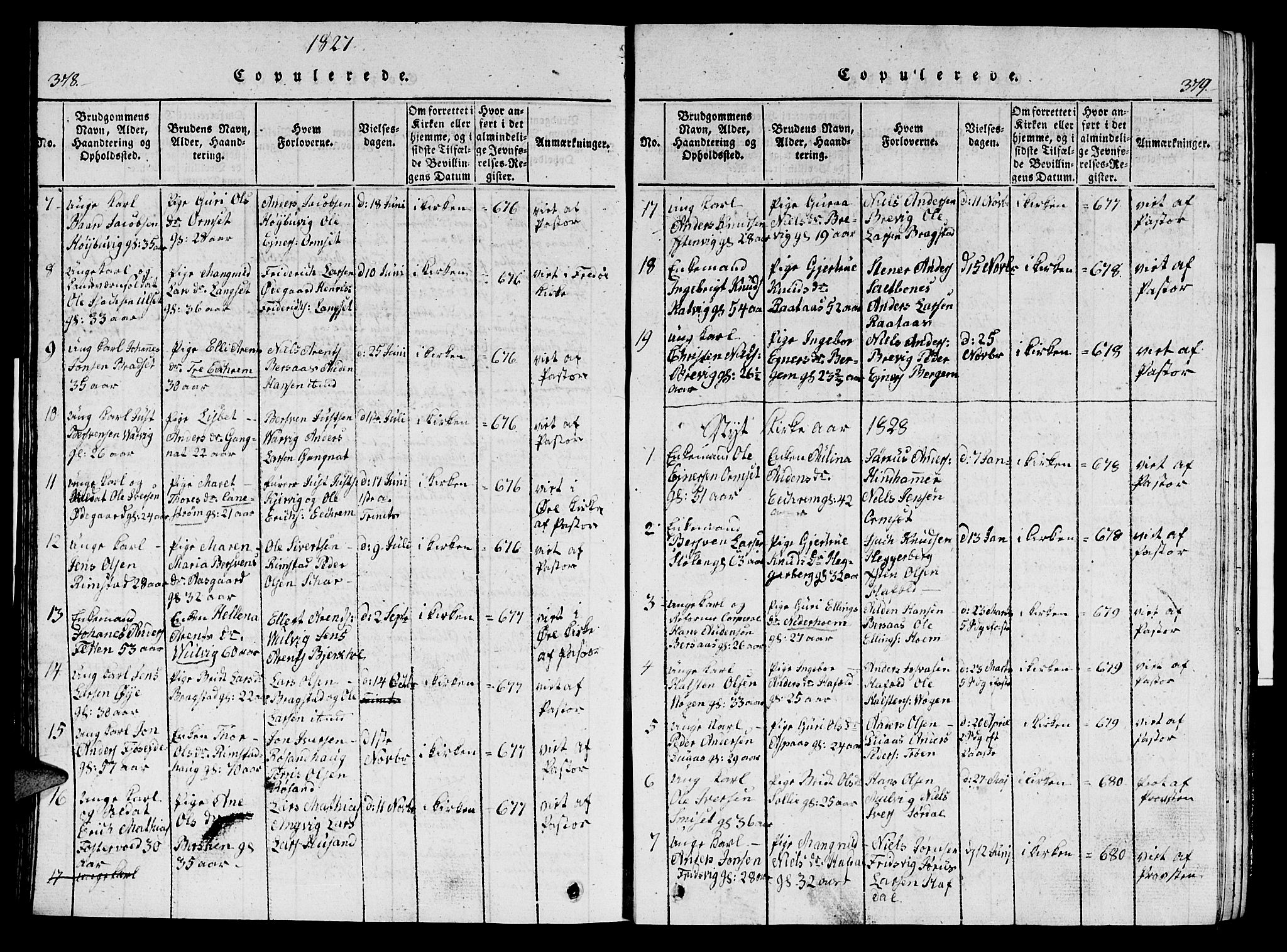 Ministerialprotokoller, klokkerbøker og fødselsregistre - Møre og Romsdal, AV/SAT-A-1454/586/L0990: Parish register (copy) no. 586C01, 1819-1837, p. 378-379