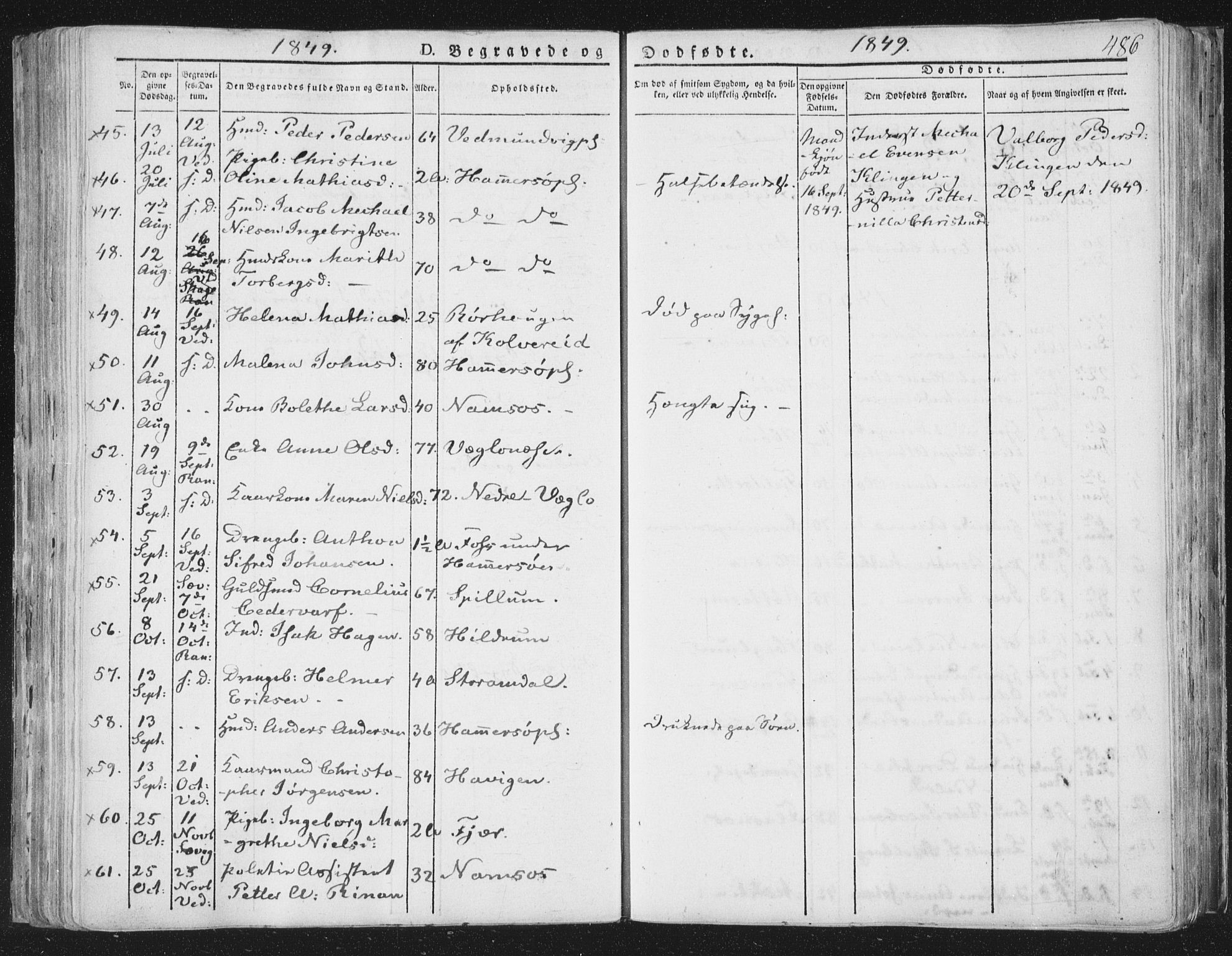 Ministerialprotokoller, klokkerbøker og fødselsregistre - Nord-Trøndelag, AV/SAT-A-1458/764/L0552: Parish register (official) no. 764A07b, 1824-1865, p. 486