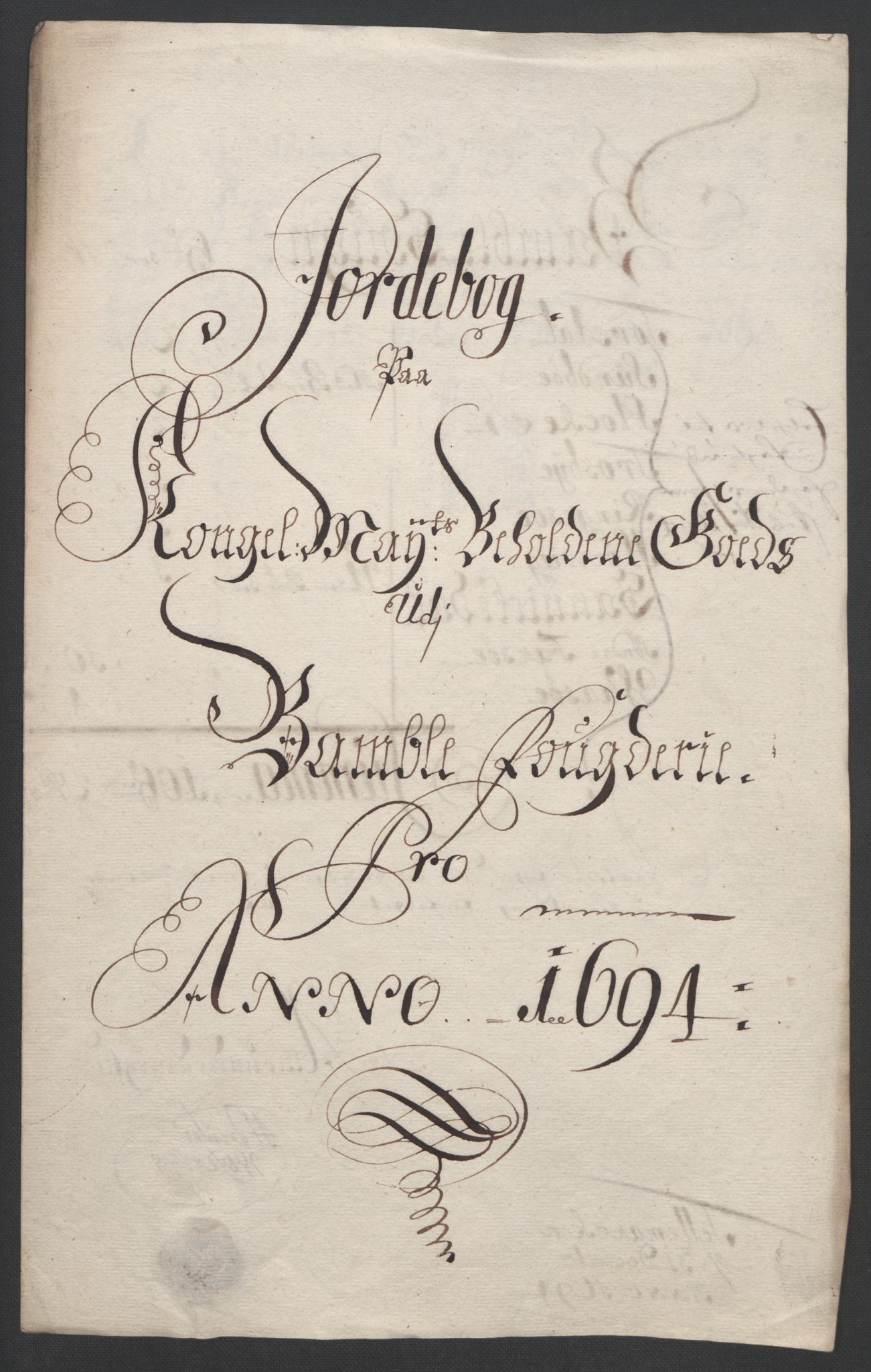 Rentekammeret inntil 1814, Reviderte regnskaper, Fogderegnskap, RA/EA-4092/R36/L2092: Fogderegnskap Øvre og Nedre Telemark og Bamble, 1694, p. 171