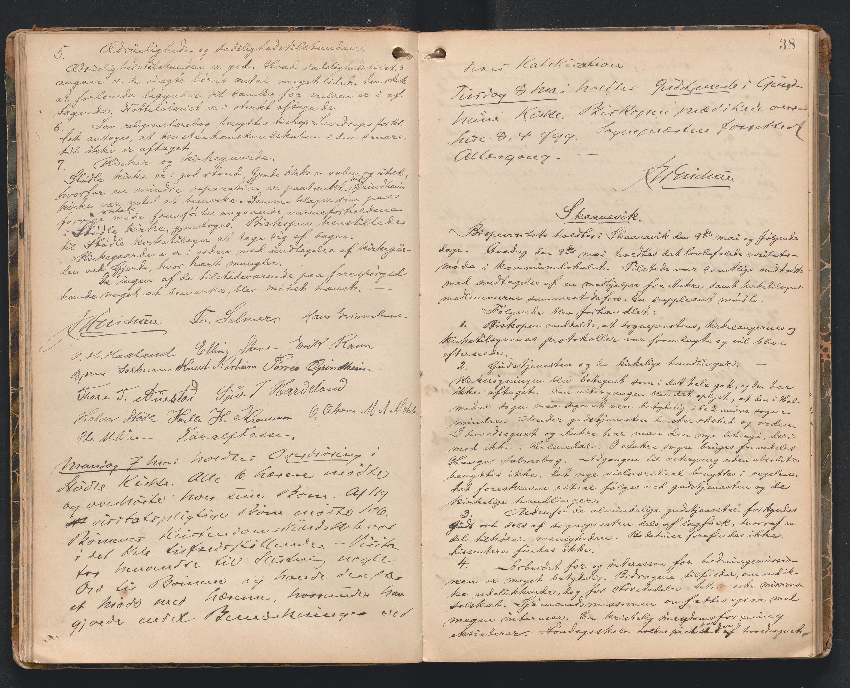 Søndre Sunnhordland prosti, AV/SAB-A-99913/F/L0002: Visitasprotokoll, 1895-1967, p. 37b-38a