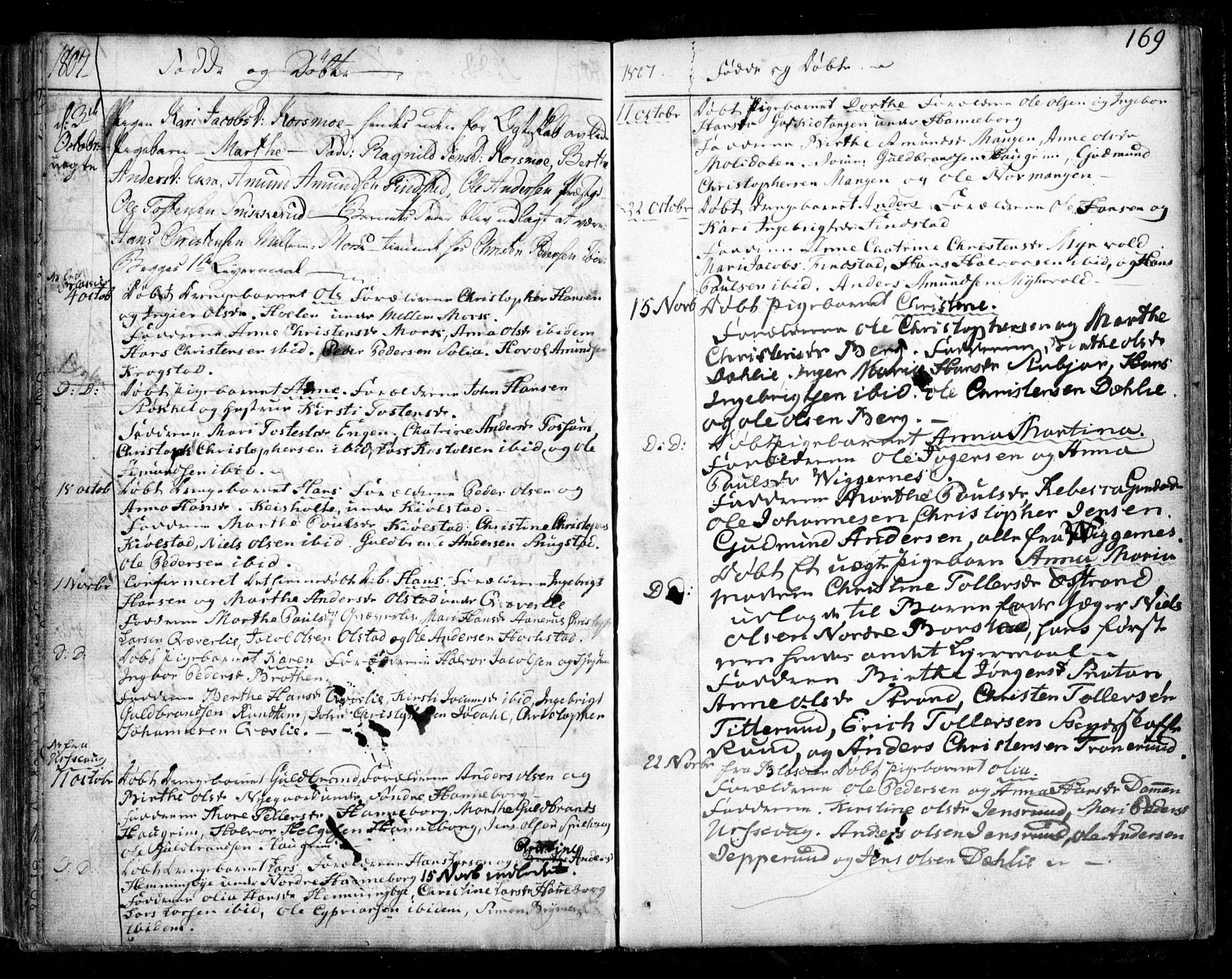 Aurskog prestekontor Kirkebøker, SAO/A-10304a/F/Fa/L0003: Parish register (official) no. I 3, 1767-1807, p. 169