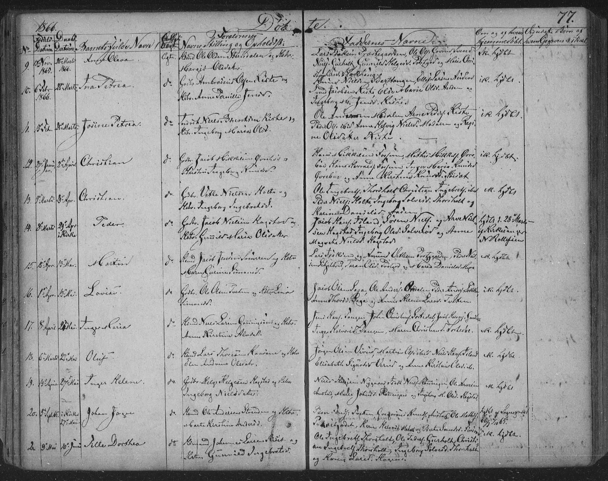 Siljan kirkebøker, SAKO/A-300/F/Fa/L0001: Parish register (official) no. 1, 1831-1870, p. 77
