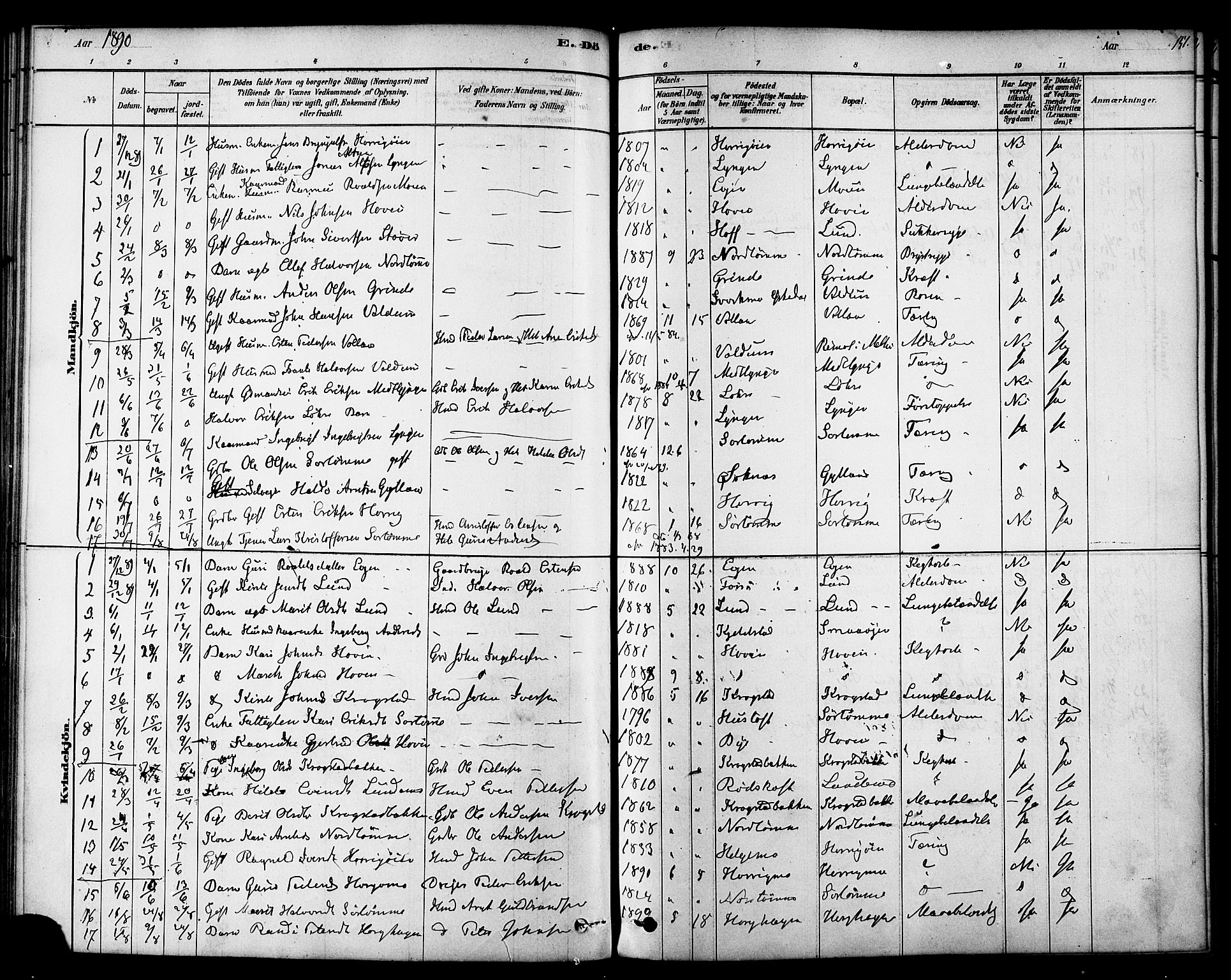 Ministerialprotokoller, klokkerbøker og fødselsregistre - Sør-Trøndelag, AV/SAT-A-1456/692/L1105: Parish register (official) no. 692A05, 1878-1890, p. 151