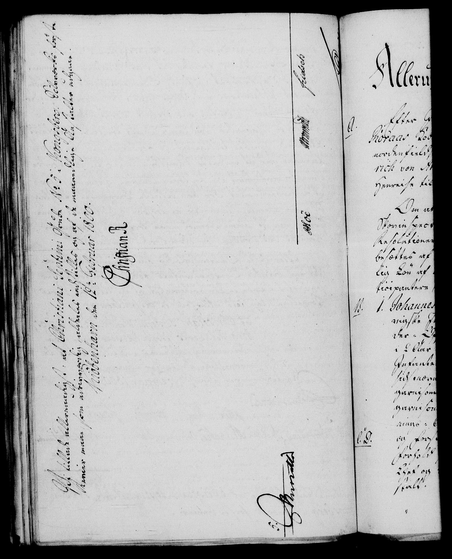 Rentekammeret, Renteskriverkontorene, AV/RA-EA-3115/M/Mf/Mfb/L0004: Relasjons- og resolusjonsprotokoll med register (merket RK 54.10), 1799-1800