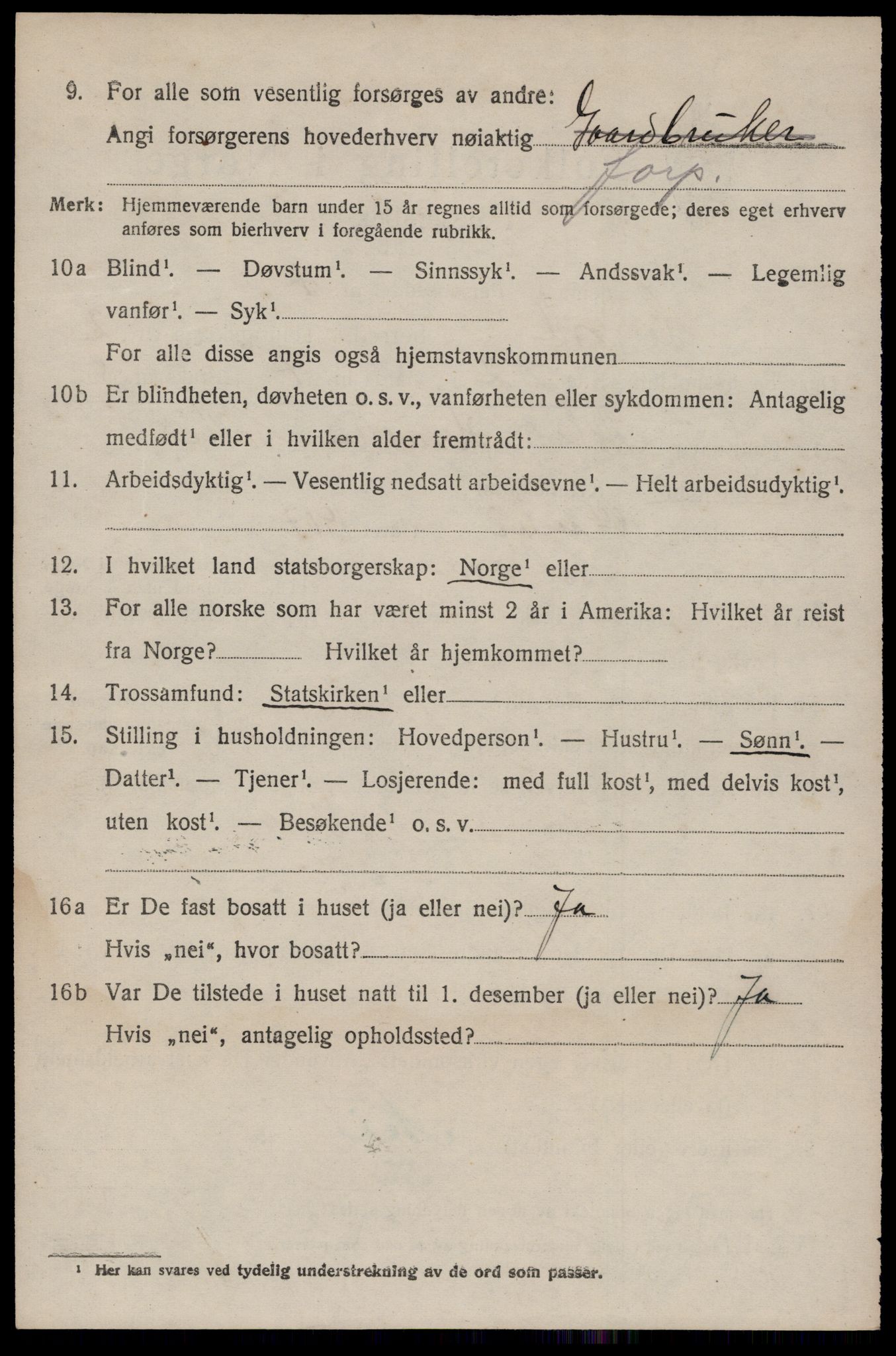SAKO, 1920 census for Seljord, 1920, p. 1541