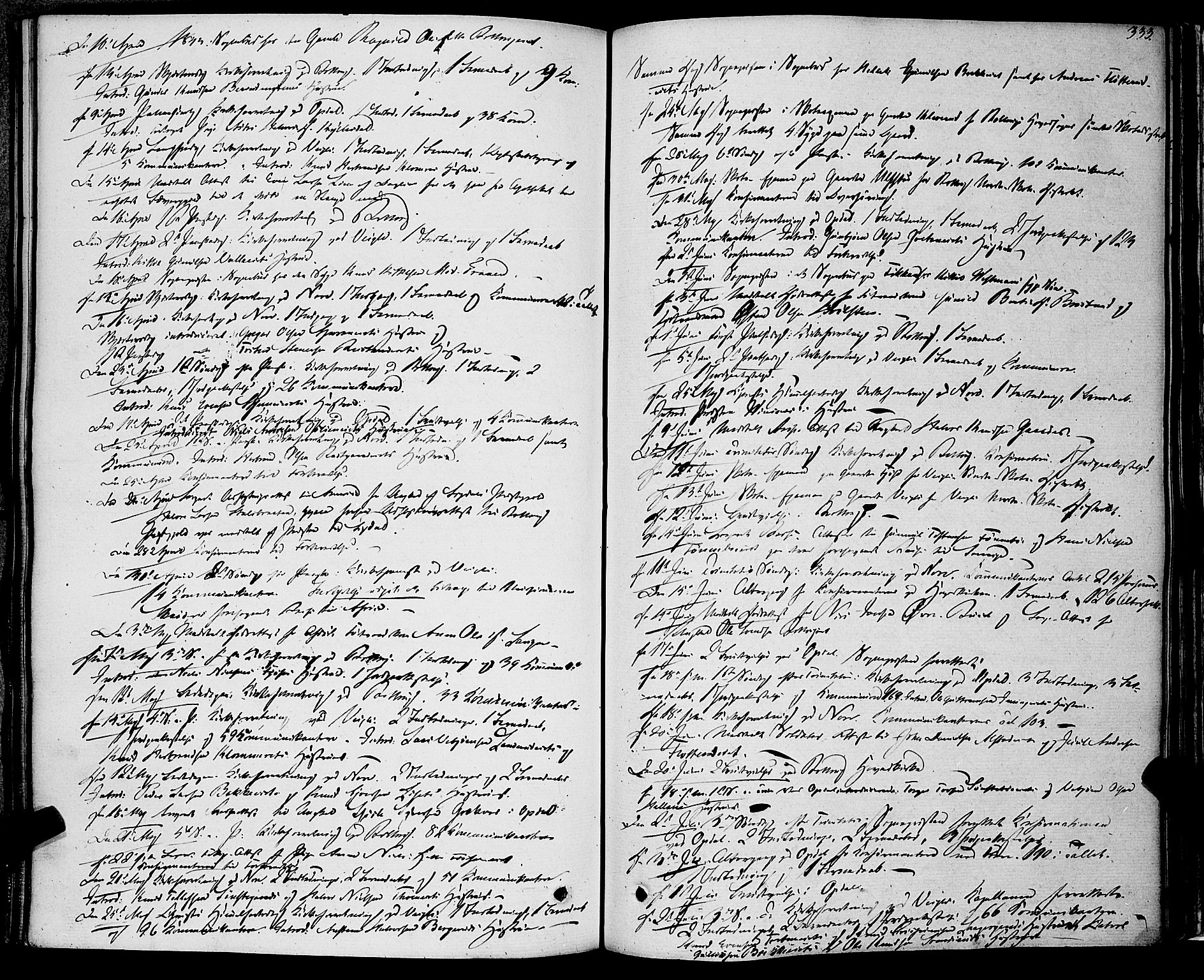 Rollag kirkebøker, AV/SAKO-A-240/F/Fa/L0007: Parish register (official) no. I 7, 1828-1847, p. 333