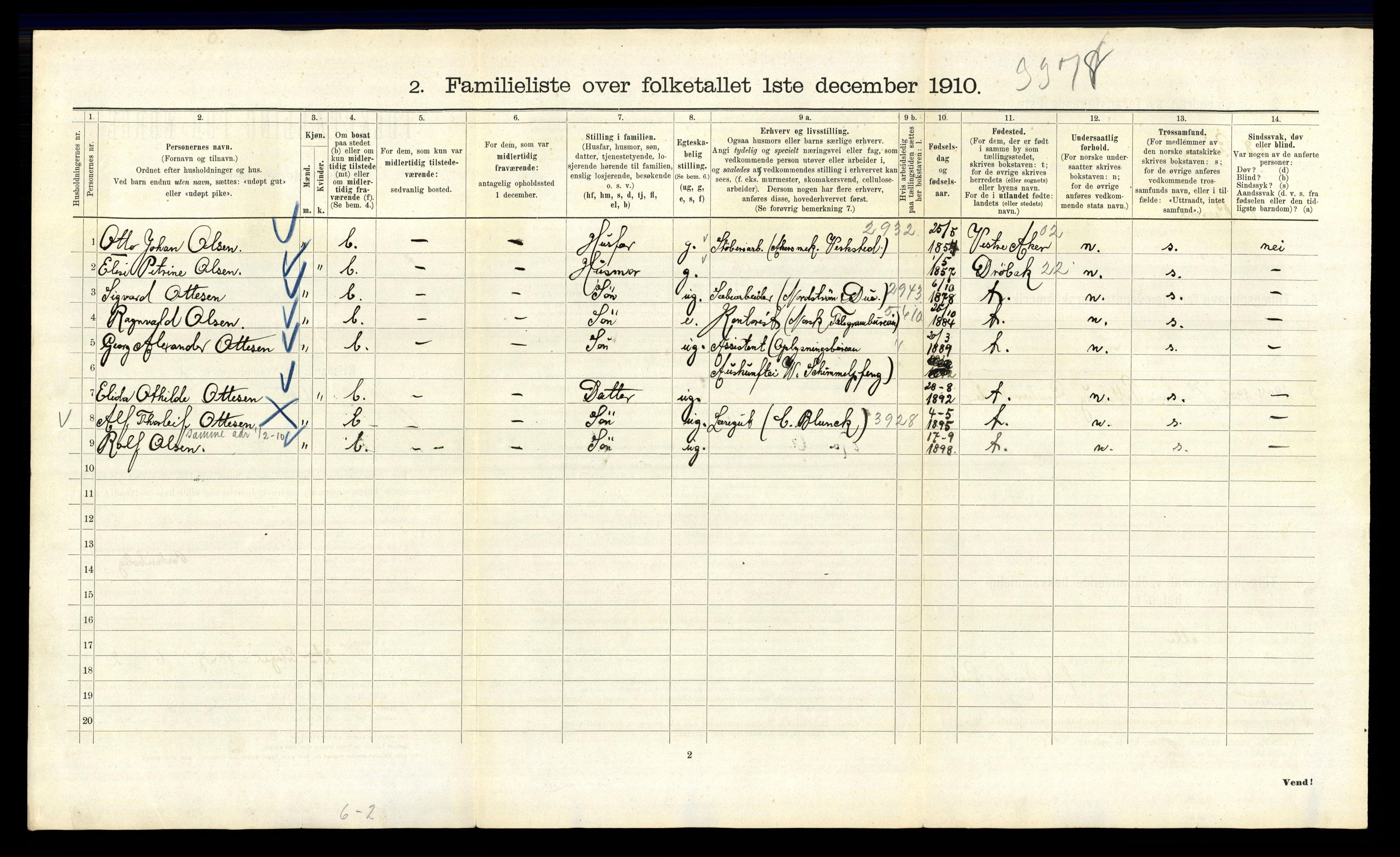 RA, 1910 census for Kristiania, 1910, p. 53140