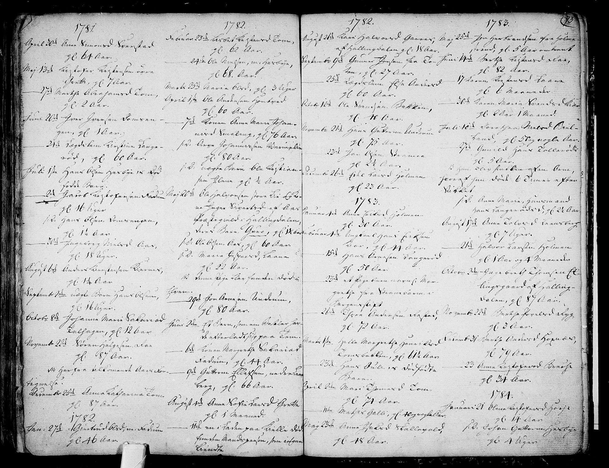 Sem kirkebøker, SAKO/A-5/F/Fa/L0002: Parish register (official) no. I 2, 1764-1798, p. 73