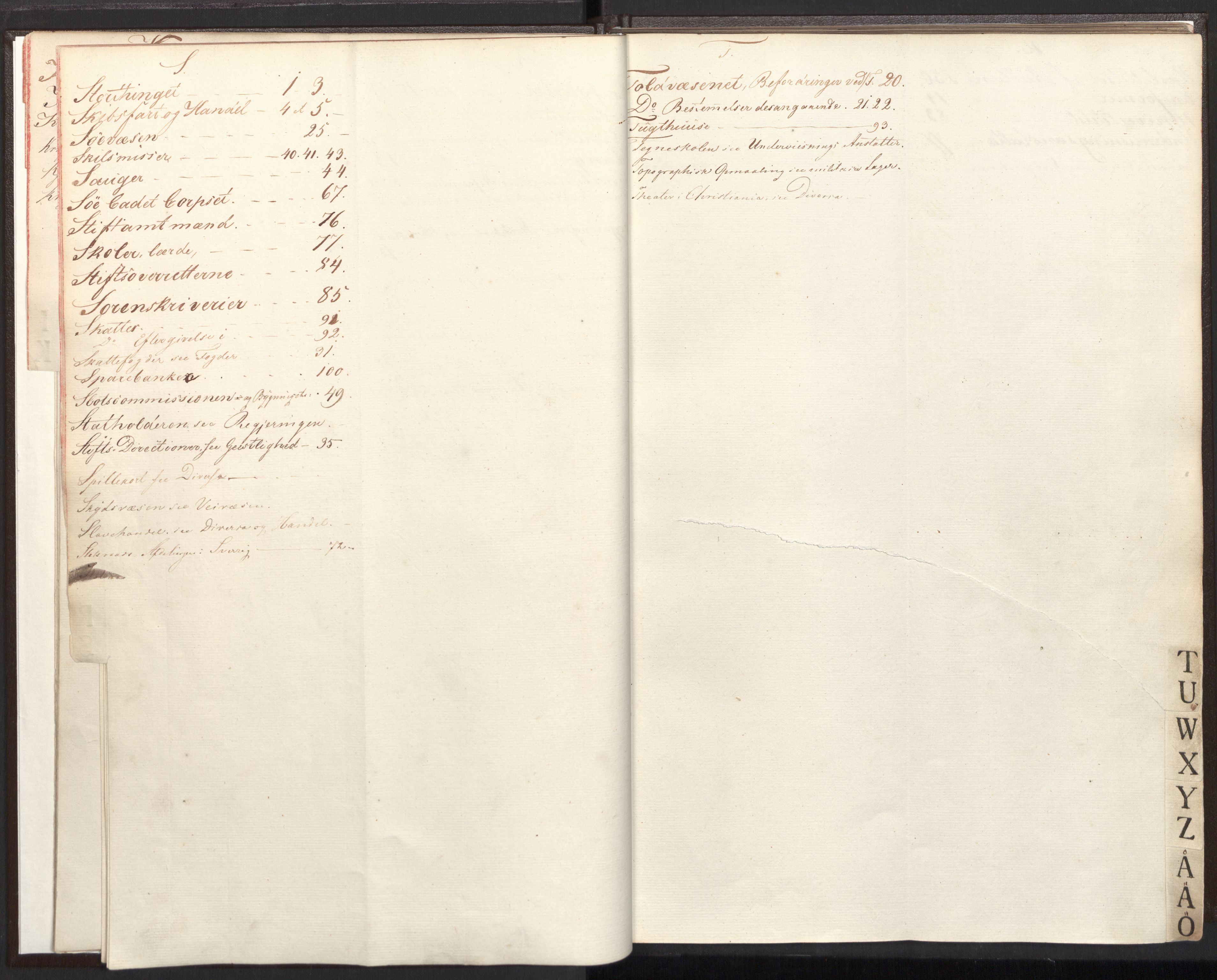 Statsrådsavdelingen i Stockholm, RA/S-1003/C/Ca/L0003: Det norske Statsraads Journal- og Hovedprotokollregister, 1823-1825