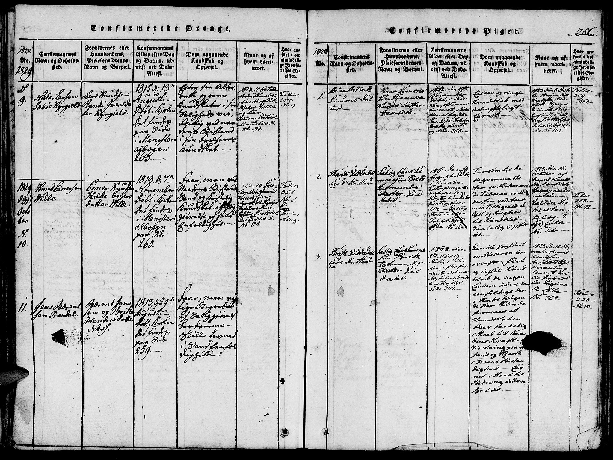 Ministerialprotokoller, klokkerbøker og fødselsregistre - Møre og Romsdal, AV/SAT-A-1454/515/L0207: Parish register (official) no. 515A03, 1819-1829, p. 256