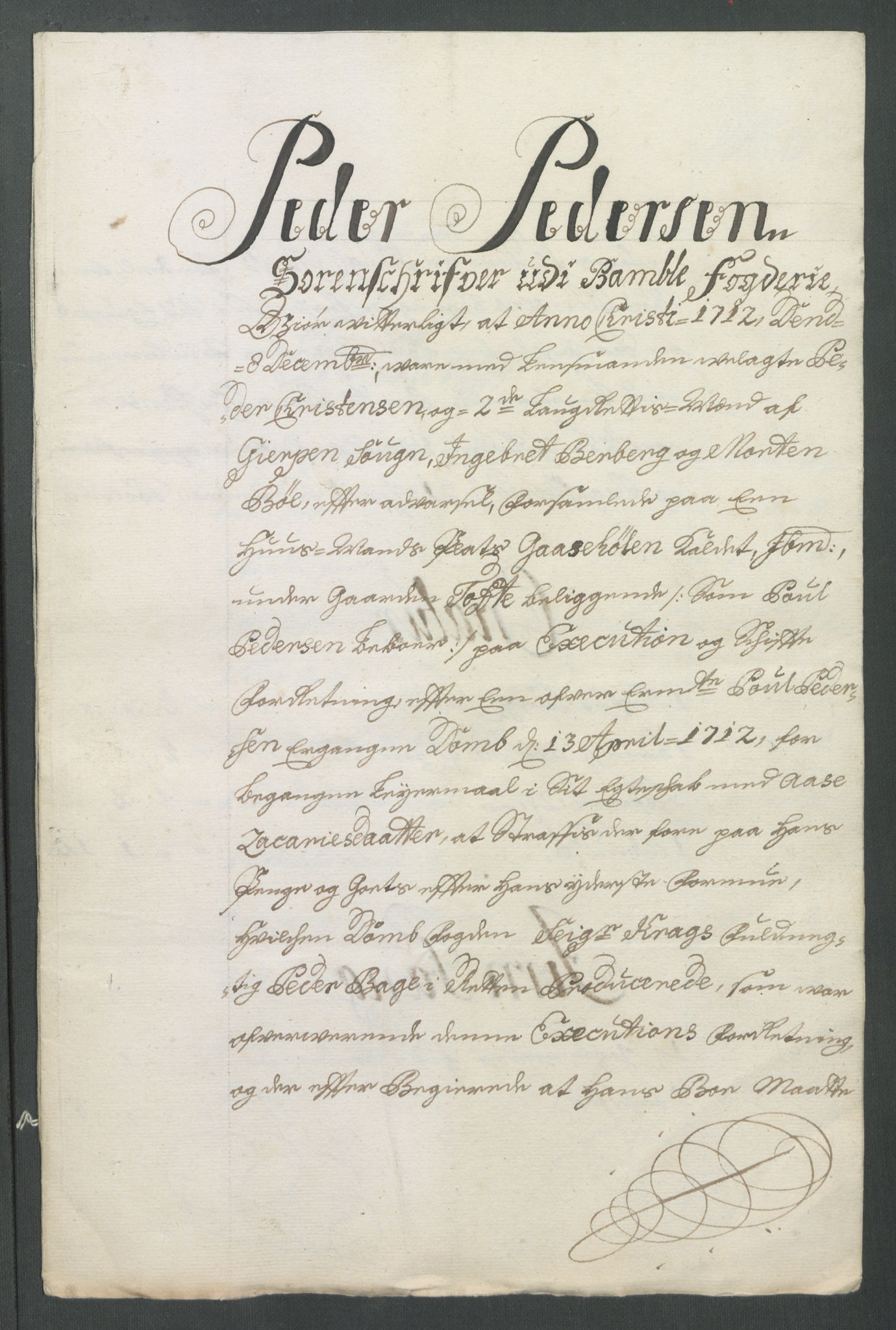 Rentekammeret inntil 1814, Reviderte regnskaper, Fogderegnskap, AV/RA-EA-4092/R36/L2123: Fogderegnskap Øvre og Nedre Telemark og Bamble, 1712, p. 240