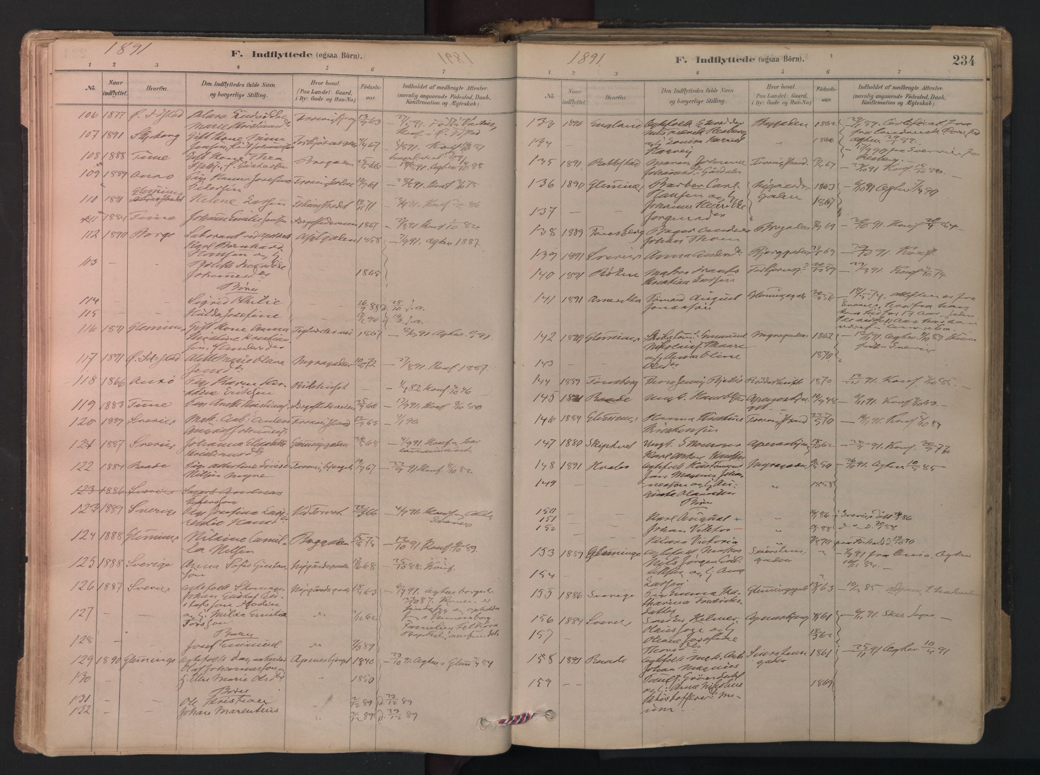 Fredrikstad domkirkes prestekontor Kirkebøker, SAO/A-10906/F/Fa/L0005: Parish register (official) no. I 5, 1878-1971, p. 234