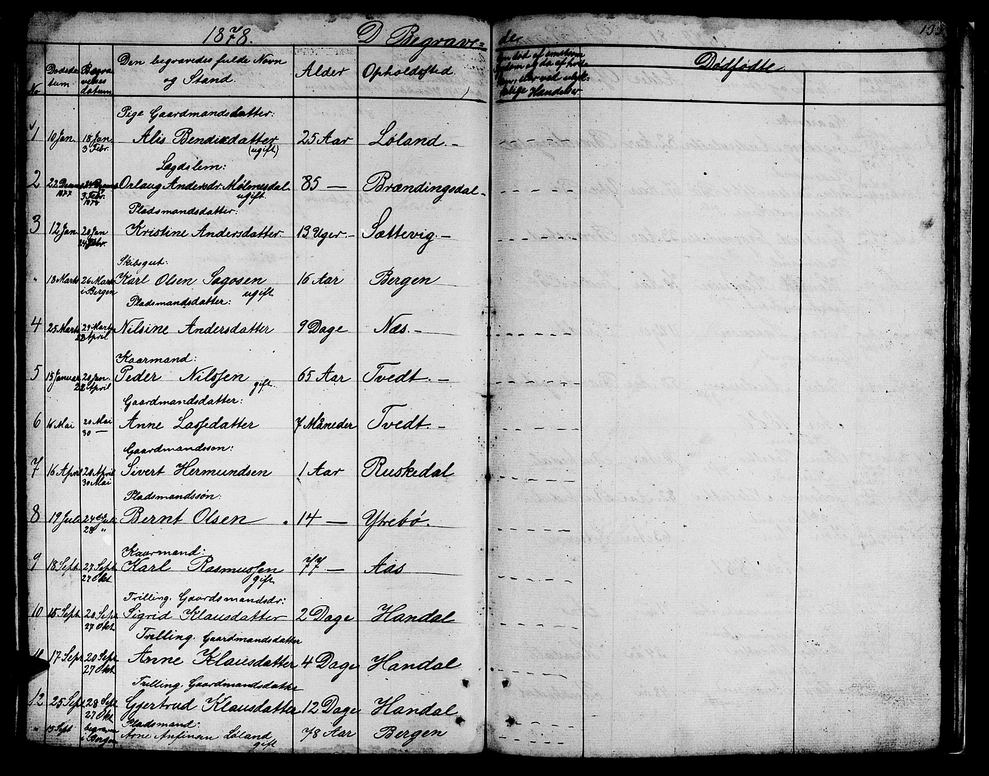 Hyllestad sokneprestembete, SAB/A-80401: Parish register (copy) no. B 1, 1854-1889, p. 133