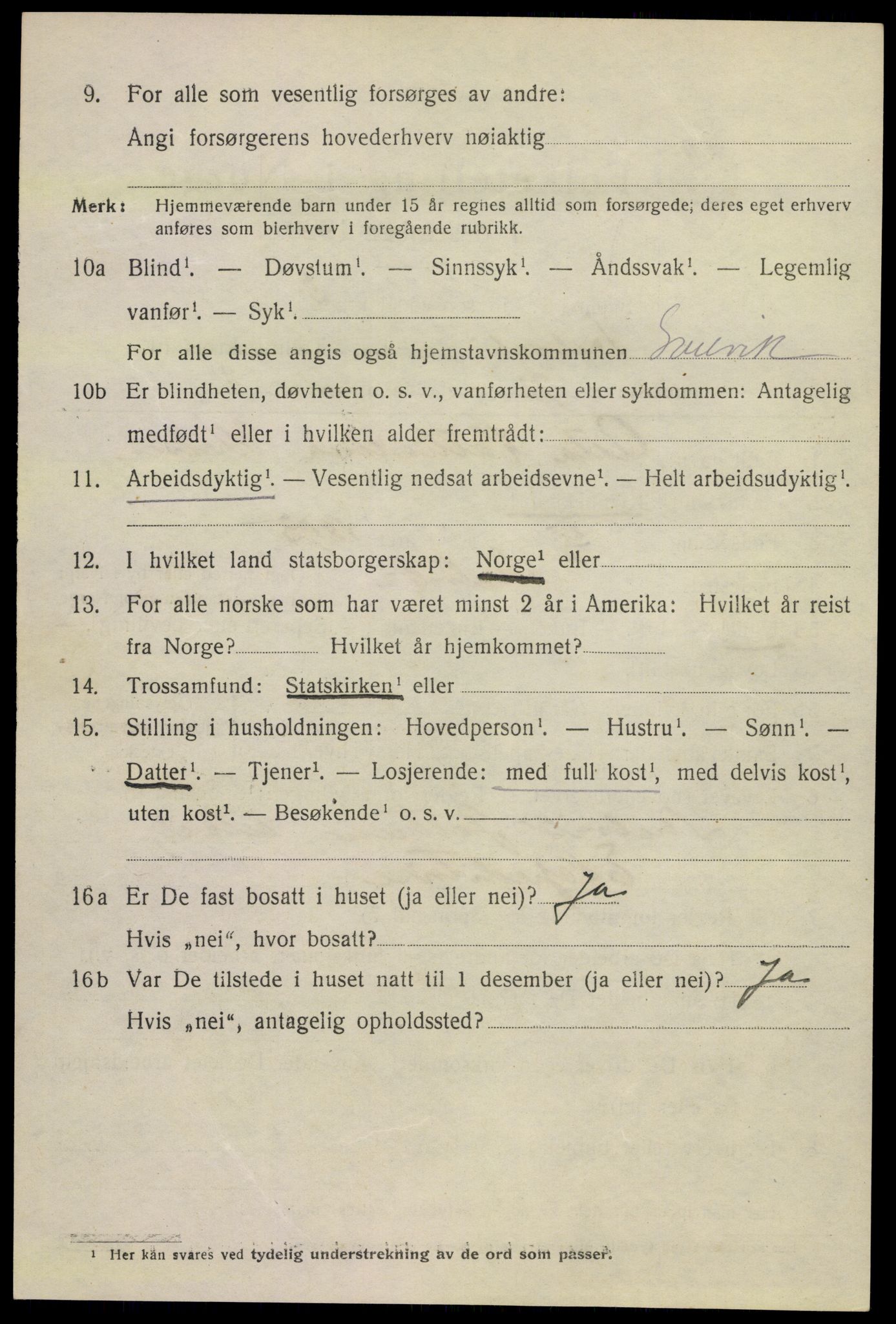 SAKO, 1920 census for Svelvik, 1920, p. 3134