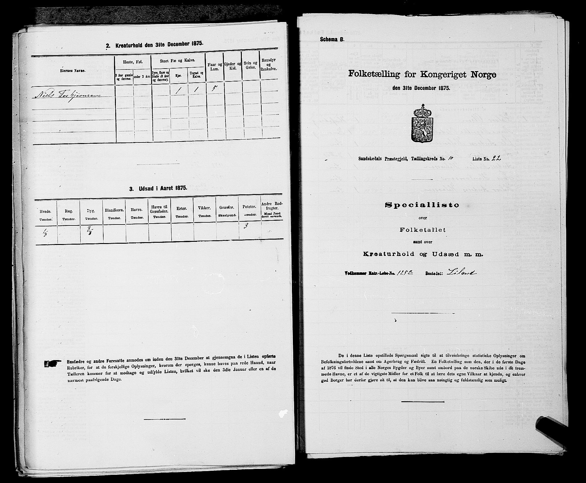 SAKO, 1875 census for 0816P Sannidal, 1875, p. 740