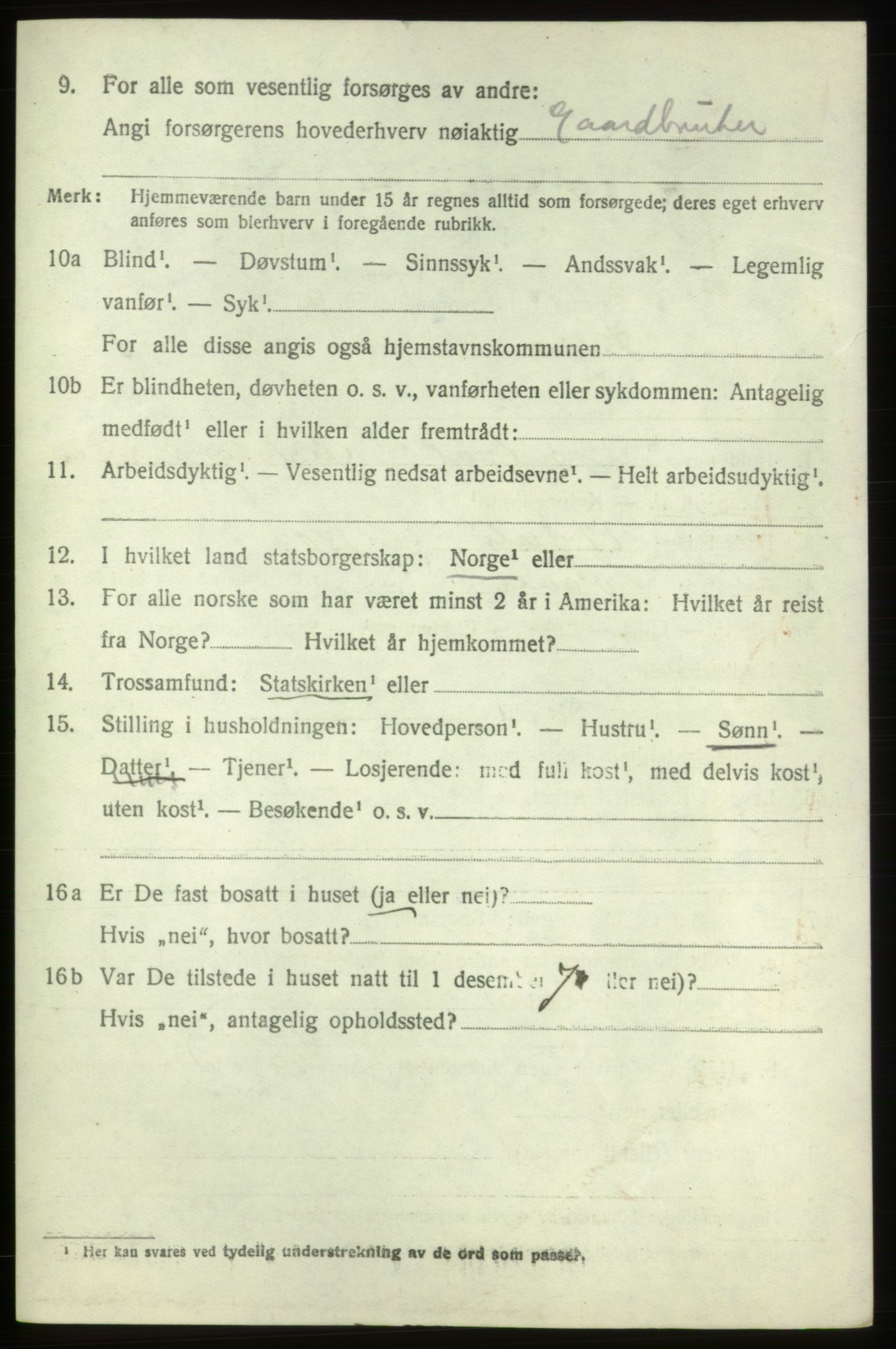 SAB, 1920 census for Fitjar, 1920, p. 2527