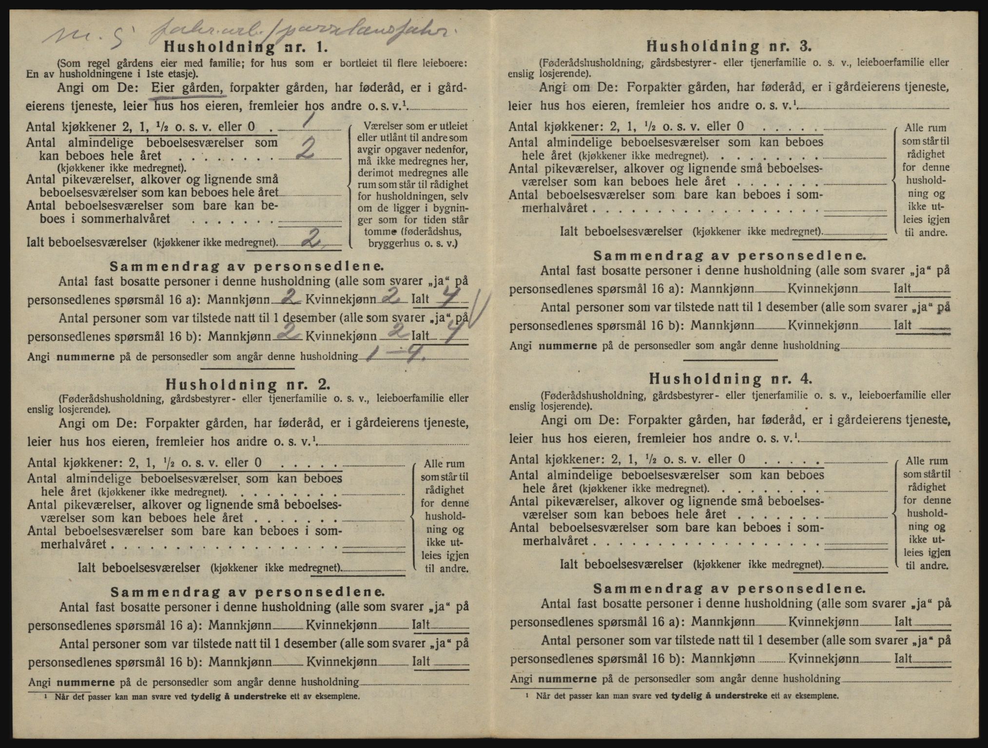 SAO, 1920 census for Glemmen, 1920, p. 2588