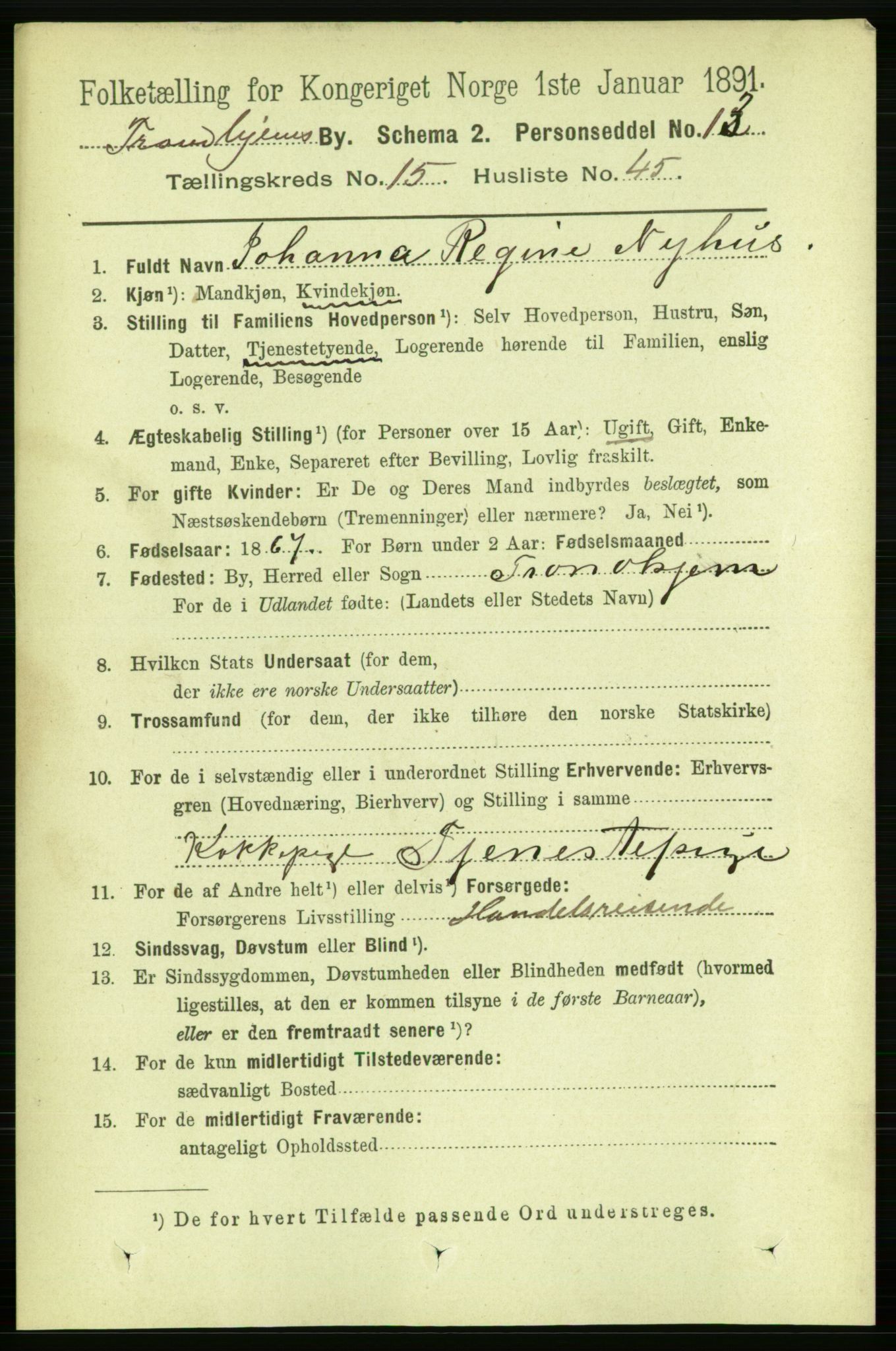 RA, 1891 census for 1601 Trondheim, 1891, p. 12178