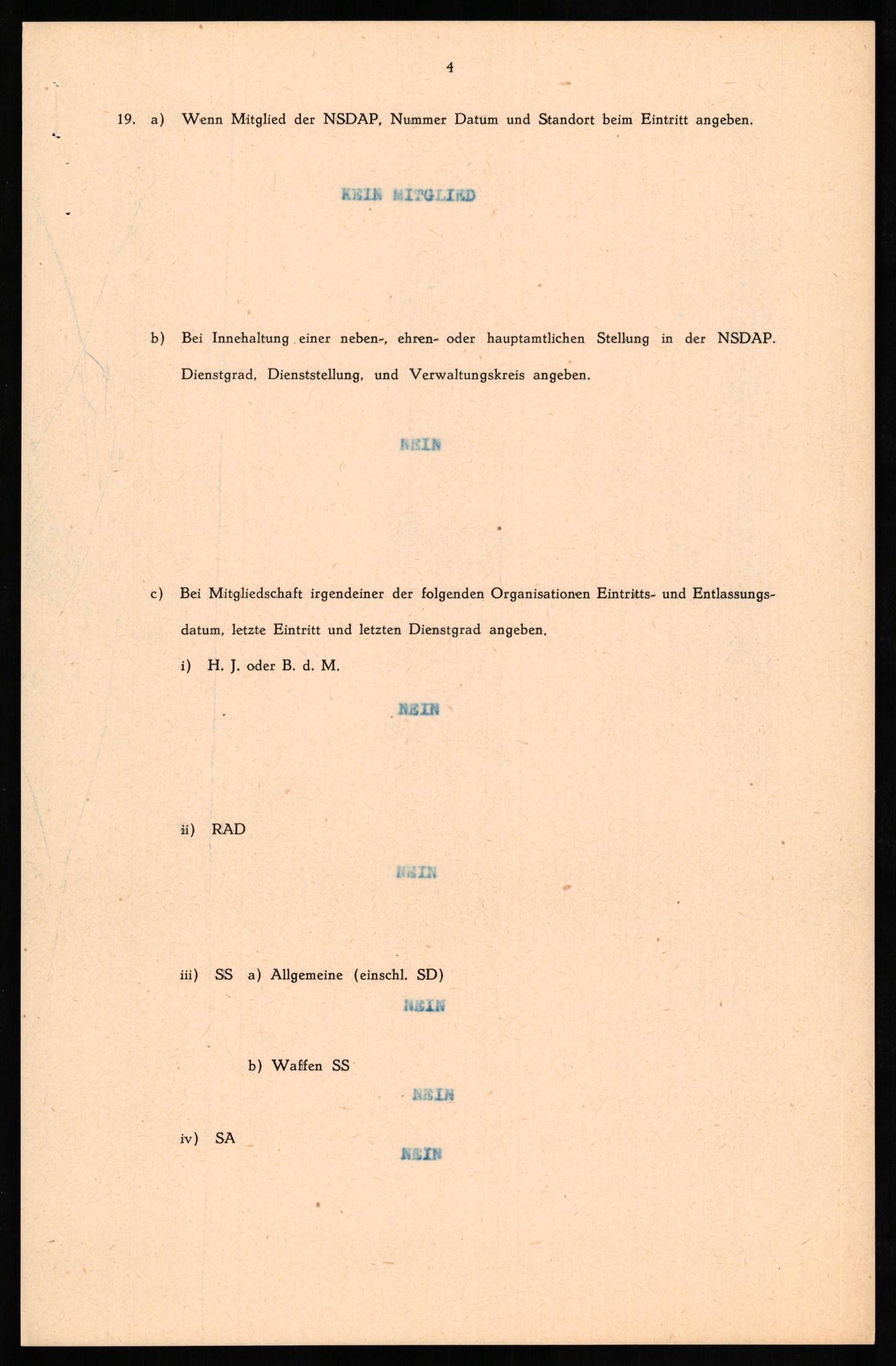 Forsvaret, Forsvarets overkommando II, RA/RAFA-3915/D/Db/L0023: CI Questionaires. Tyske okkupasjonsstyrker i Norge. Tyskere., 1945-1946, p. 545