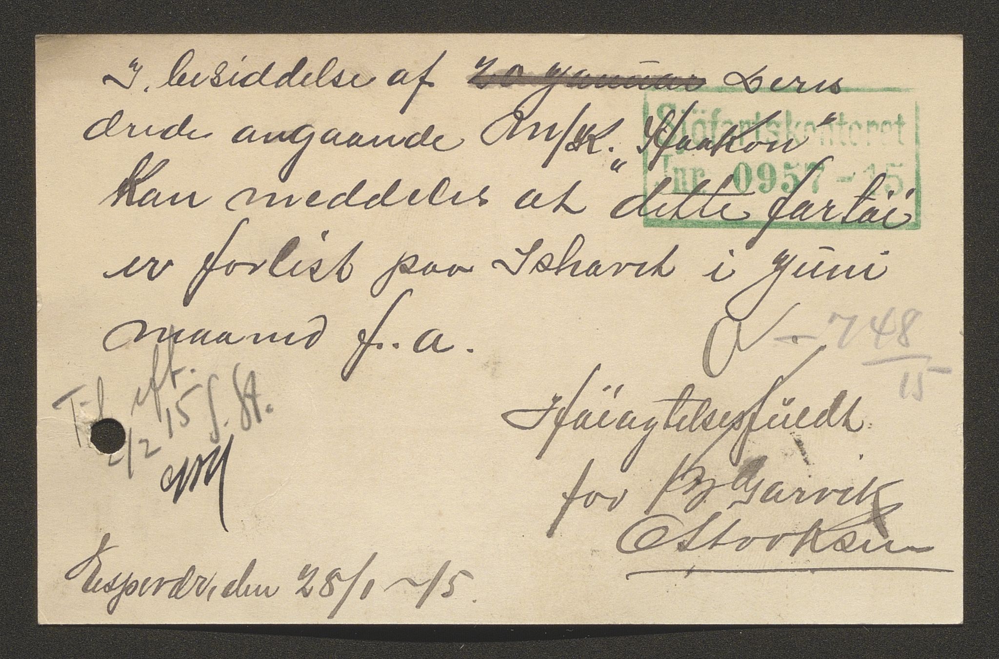 Sjøfartsdirektoratet med forløpere, skipsmapper slettede skip, RA/S-4998/F/Fa/L0533: --, 1906-1933, p. 733