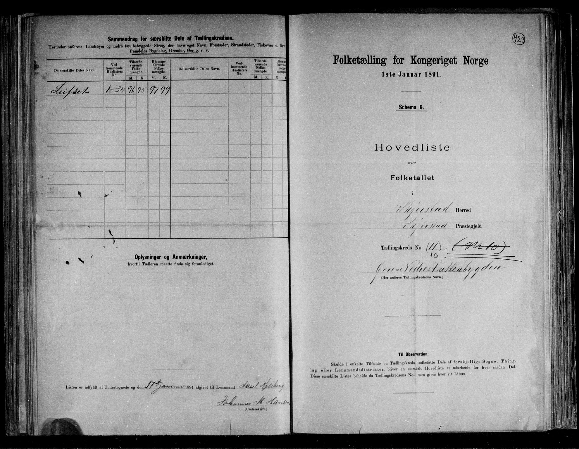 RA, 1891 census for 1842 Skjerstad, 1891, p. 23